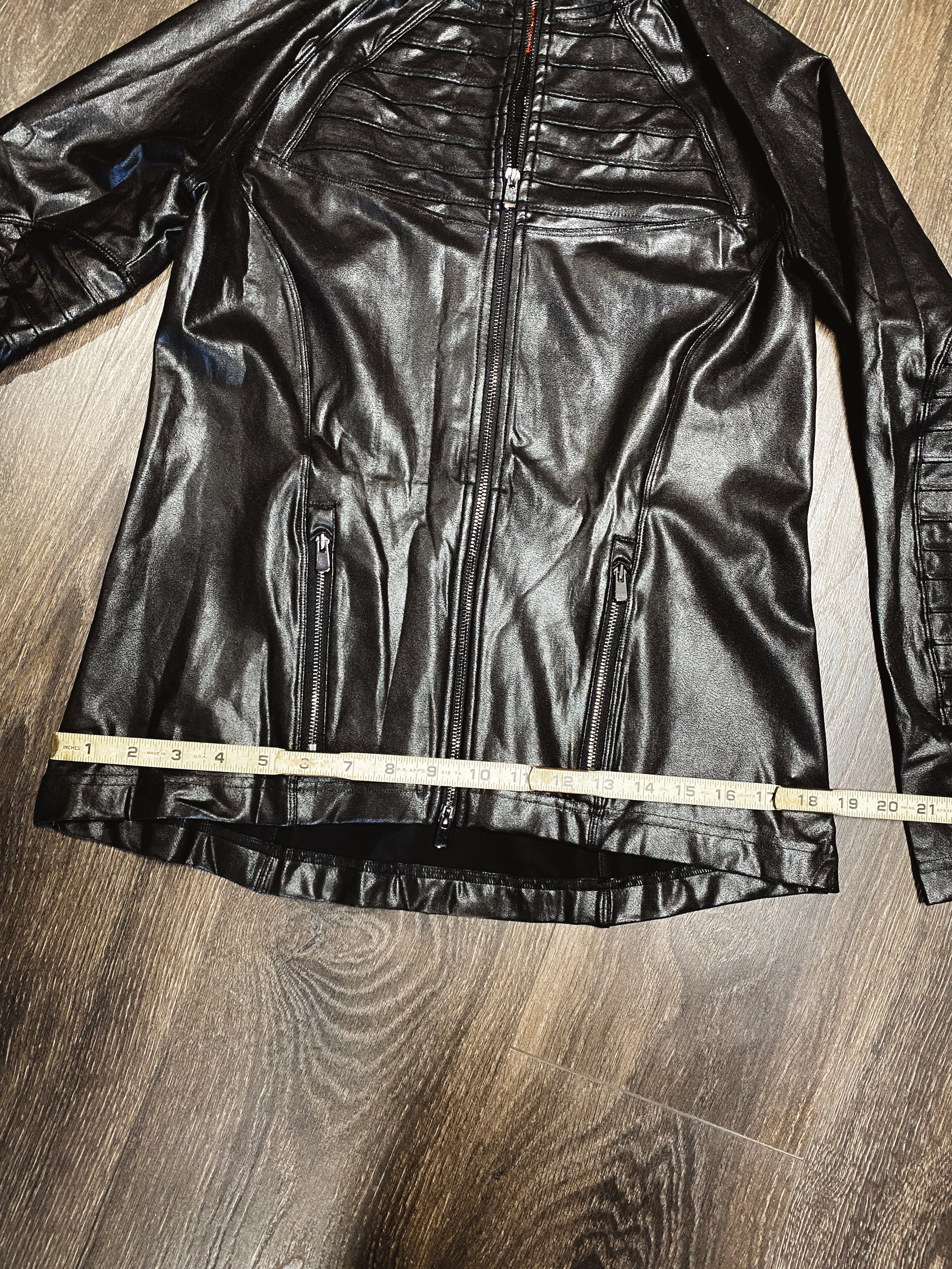 Black Vegan Leather Jacket by SPANX  - Size Small