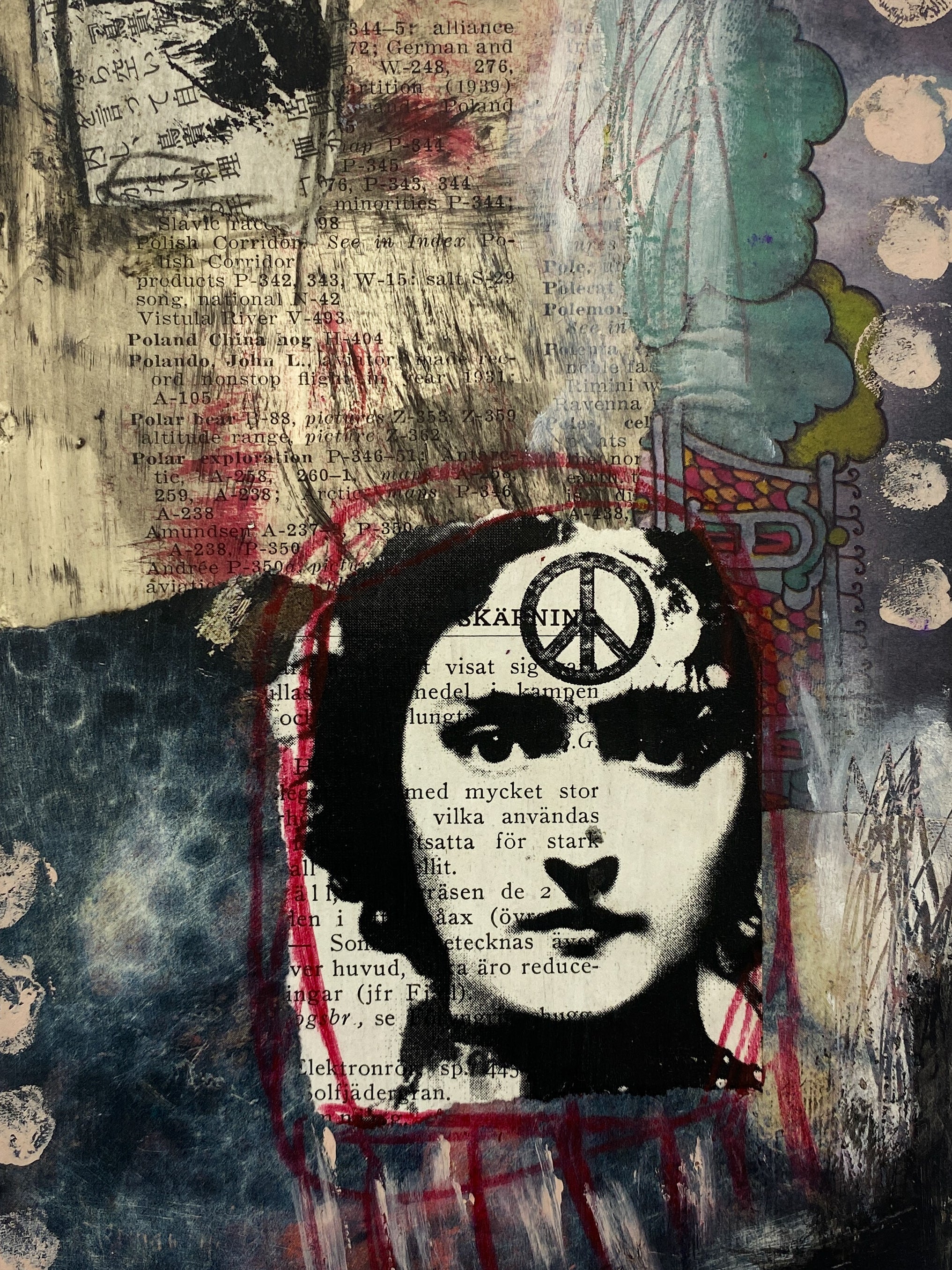 Peace Of Mind - Original Mixed Media Collage