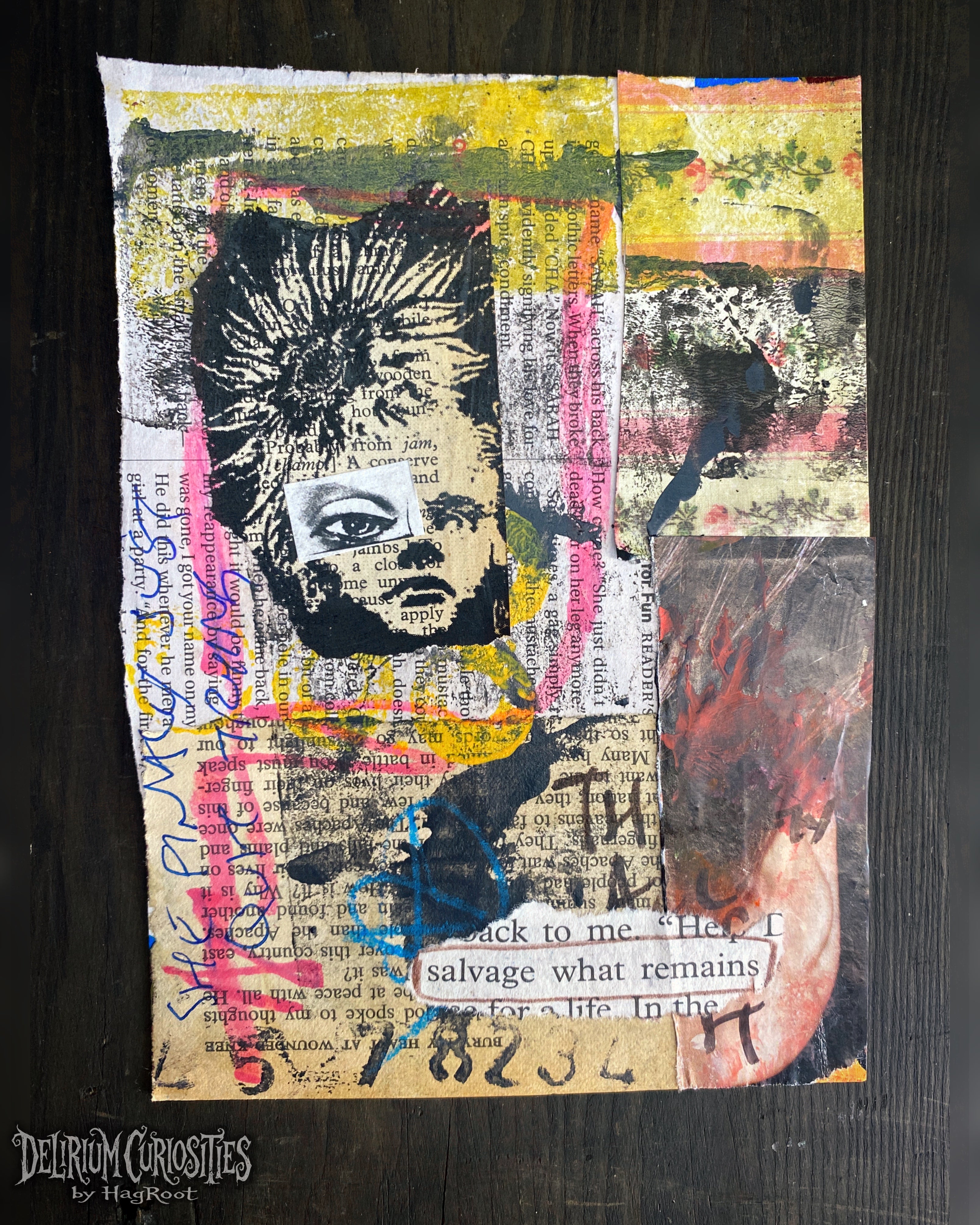 What Remains - Original Mixed Media Collage
