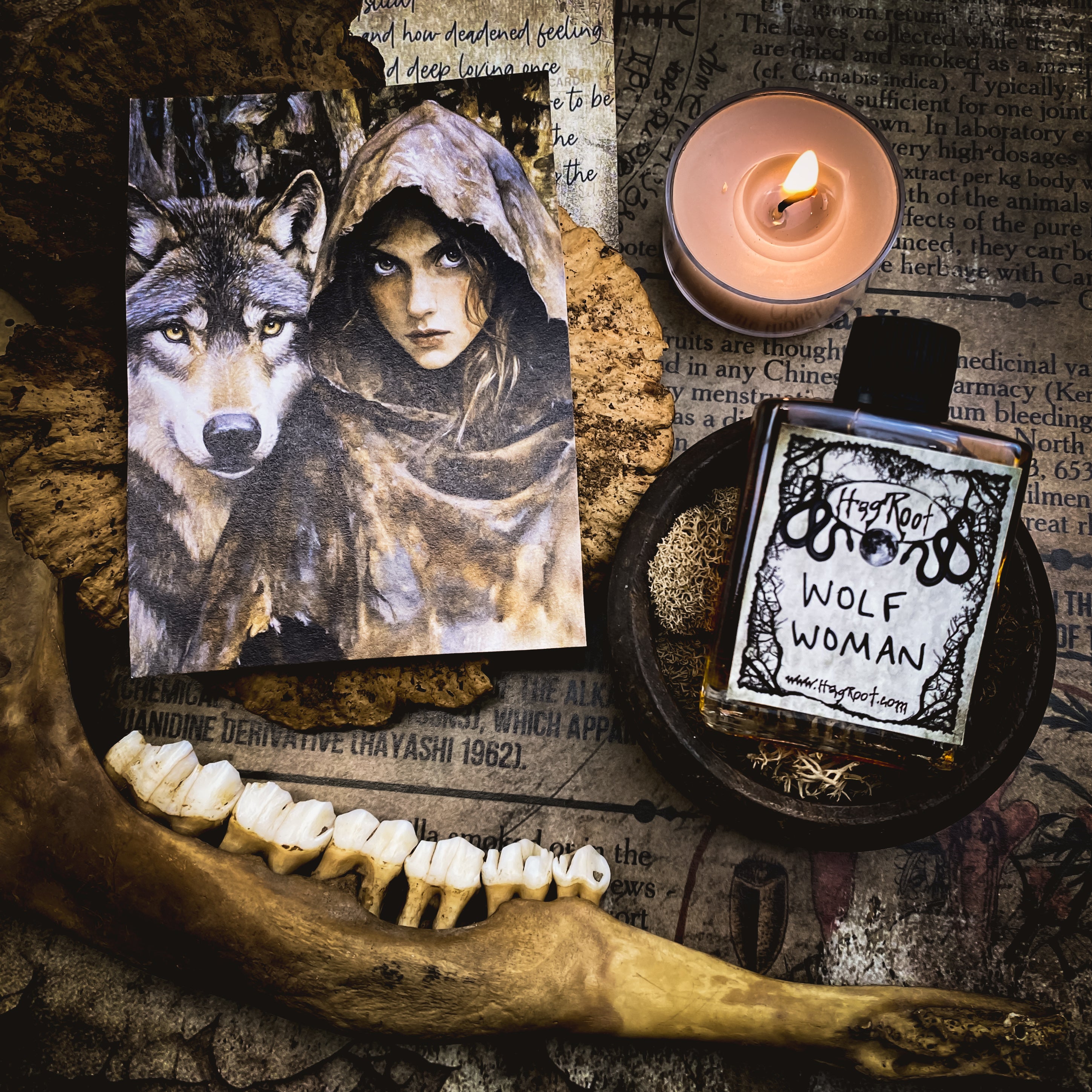 WOLF WOMAN-(Vetiver, Vanilla, Musk, Myrrh, Coumarin, White Sage, Pinion Wood, Amber, Cedar)-Perfume, Cologne, Anointing, Ritual Oil