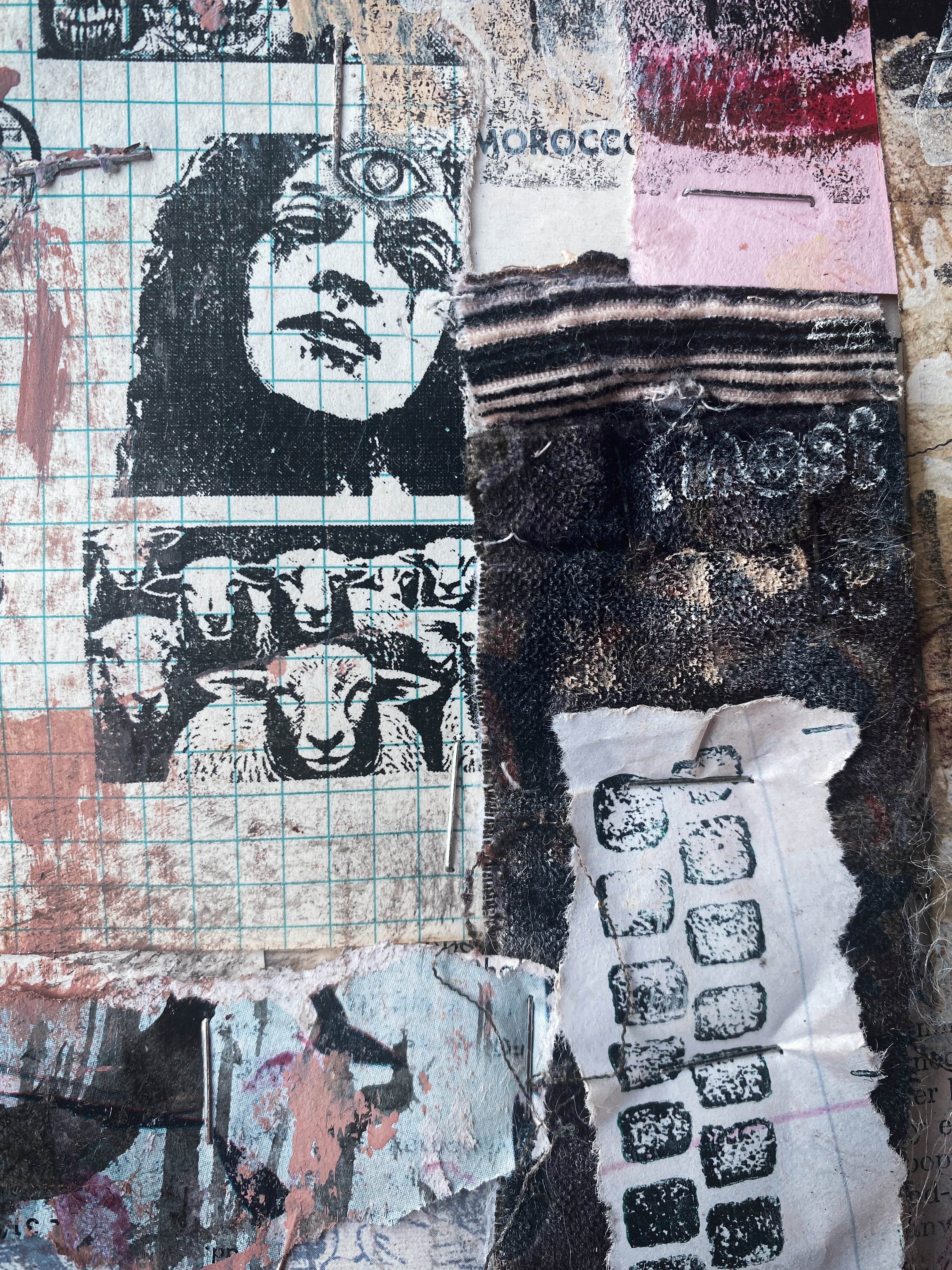 Too Busy - Original Mixed Media Abstract Collage