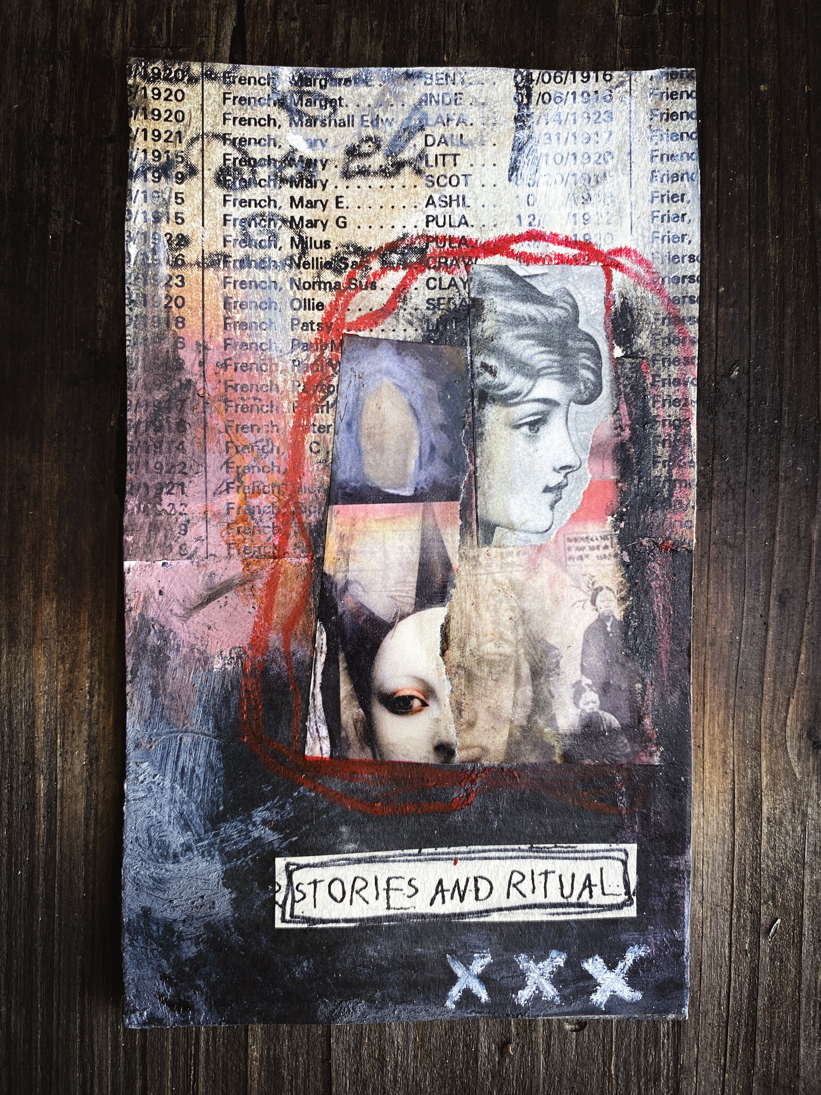 Stories + Ritual - Original Mixed Media Collage