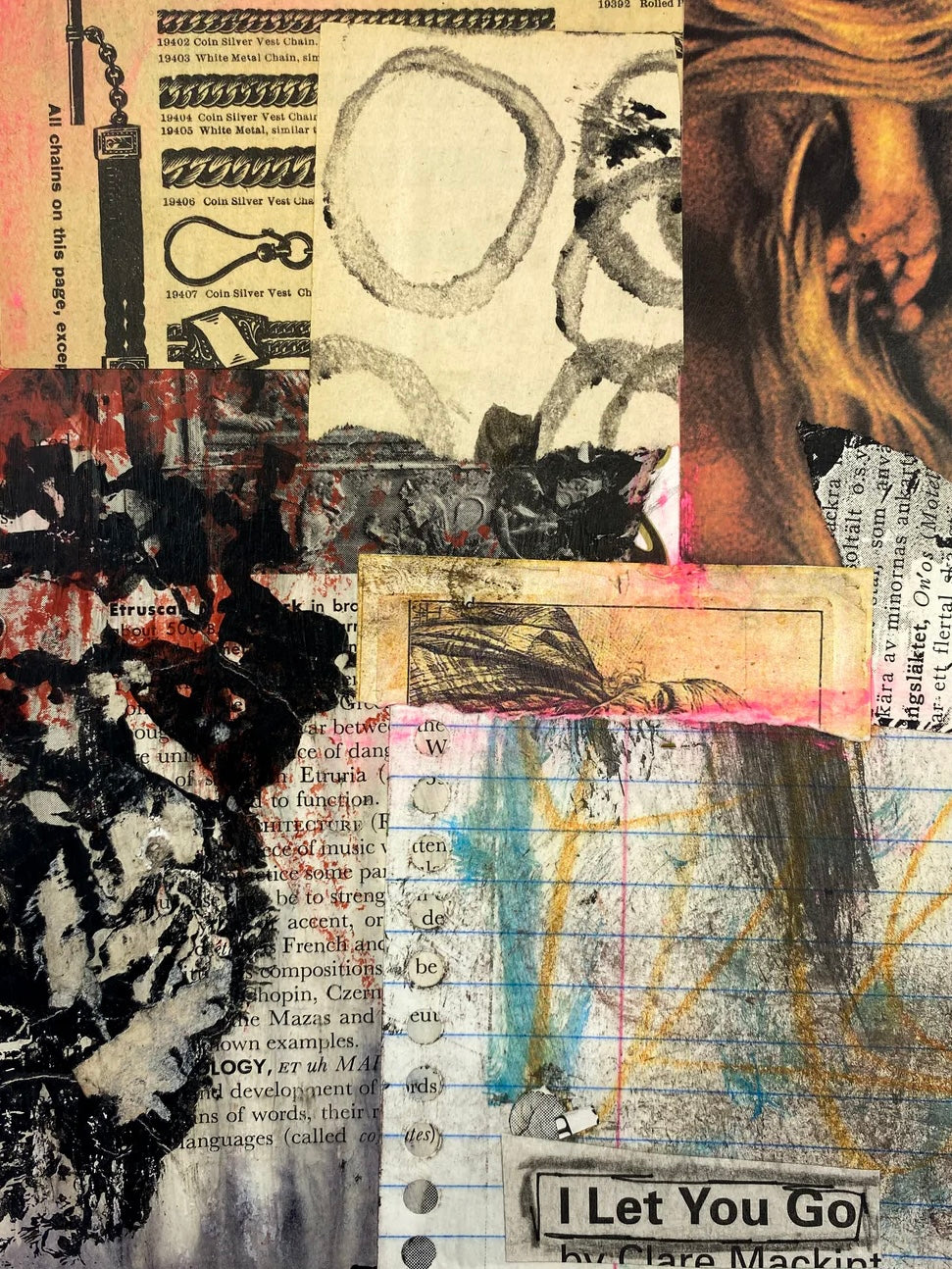 Let You Go - Original Mixed Media Collage