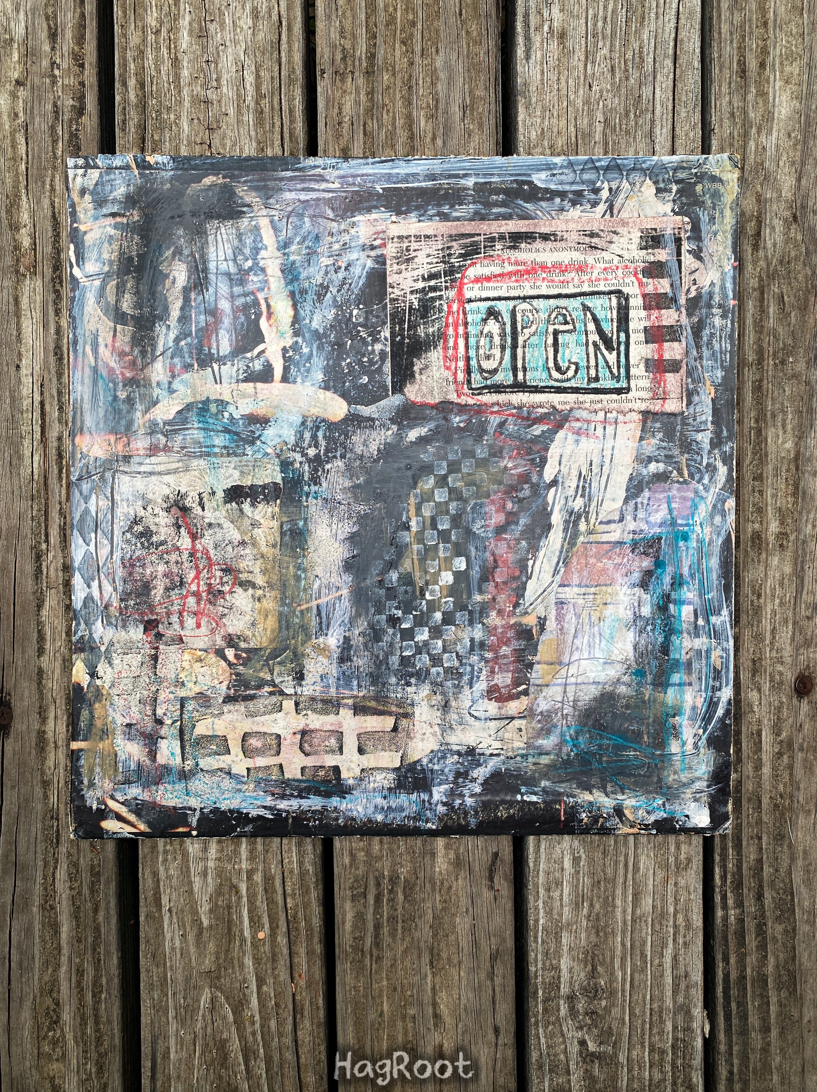 Open - Original Mixed Media Collage