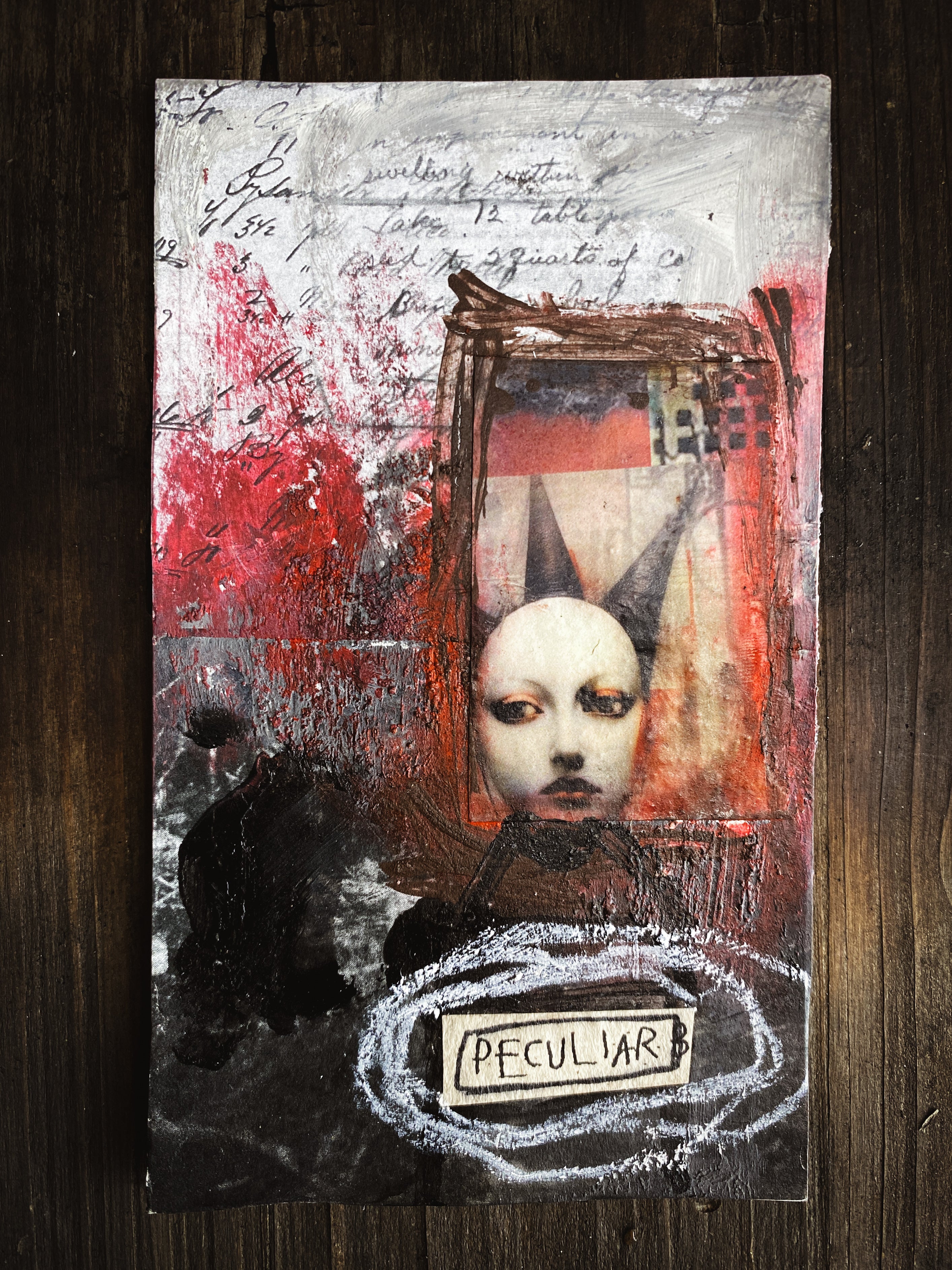 Peculiar - Original Mixed Media Collage