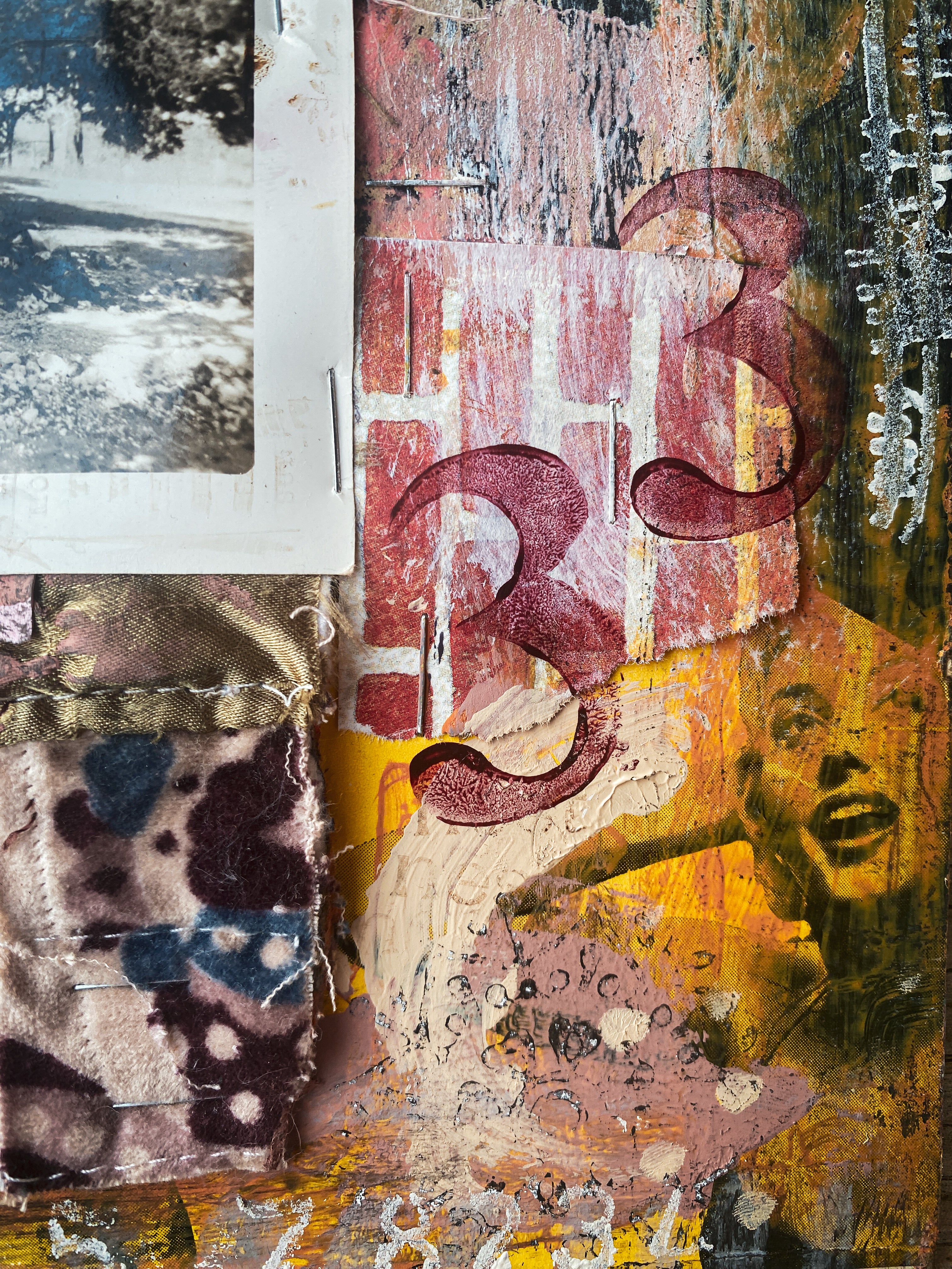 Fragile Existence - Original Mixed Media Abstract Collage