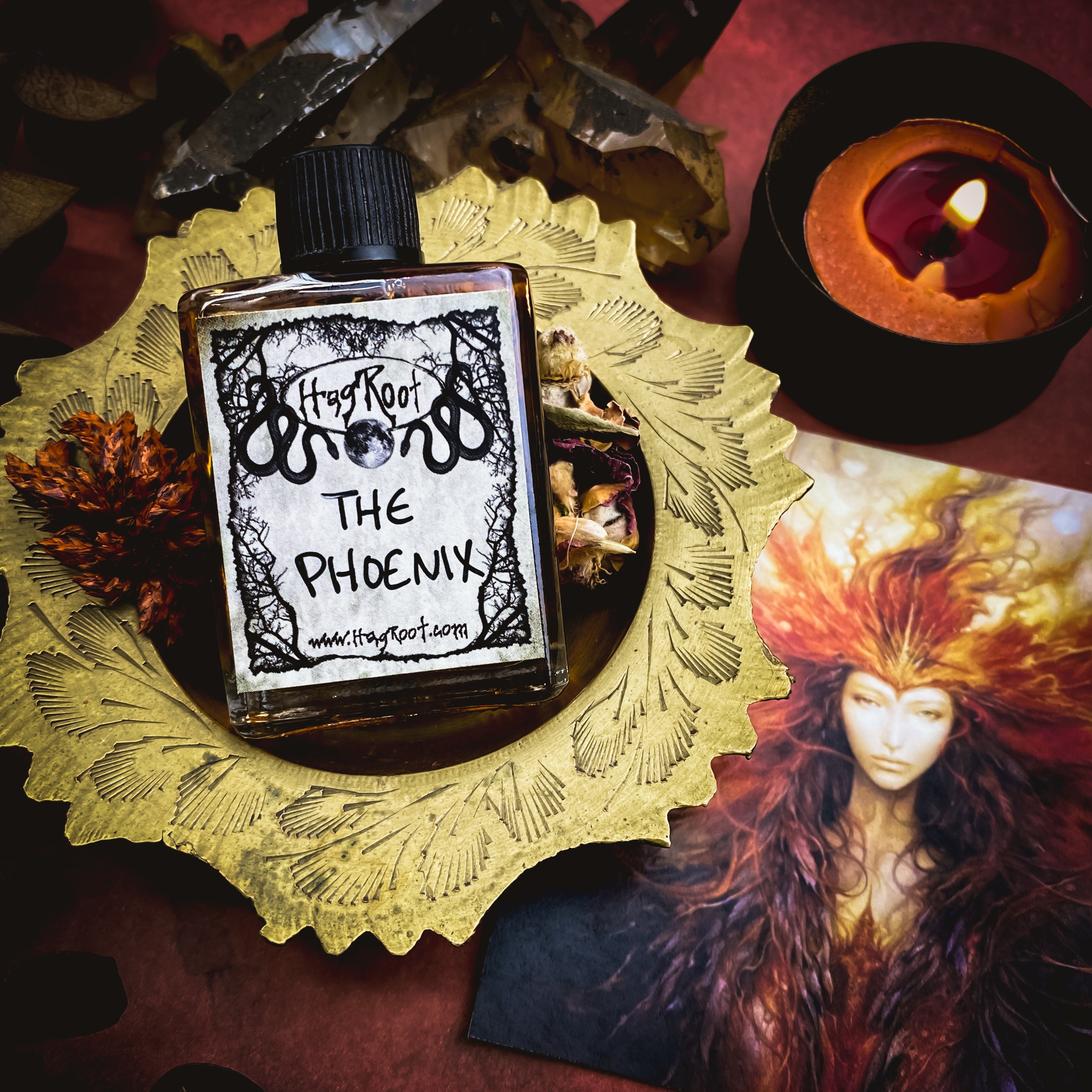 THE PHOENIX-(Blood Oranges, Golden Amber, Fiery Embers, Warm Spices)-Perfume, Cologne, Anointing, Ritual Oil