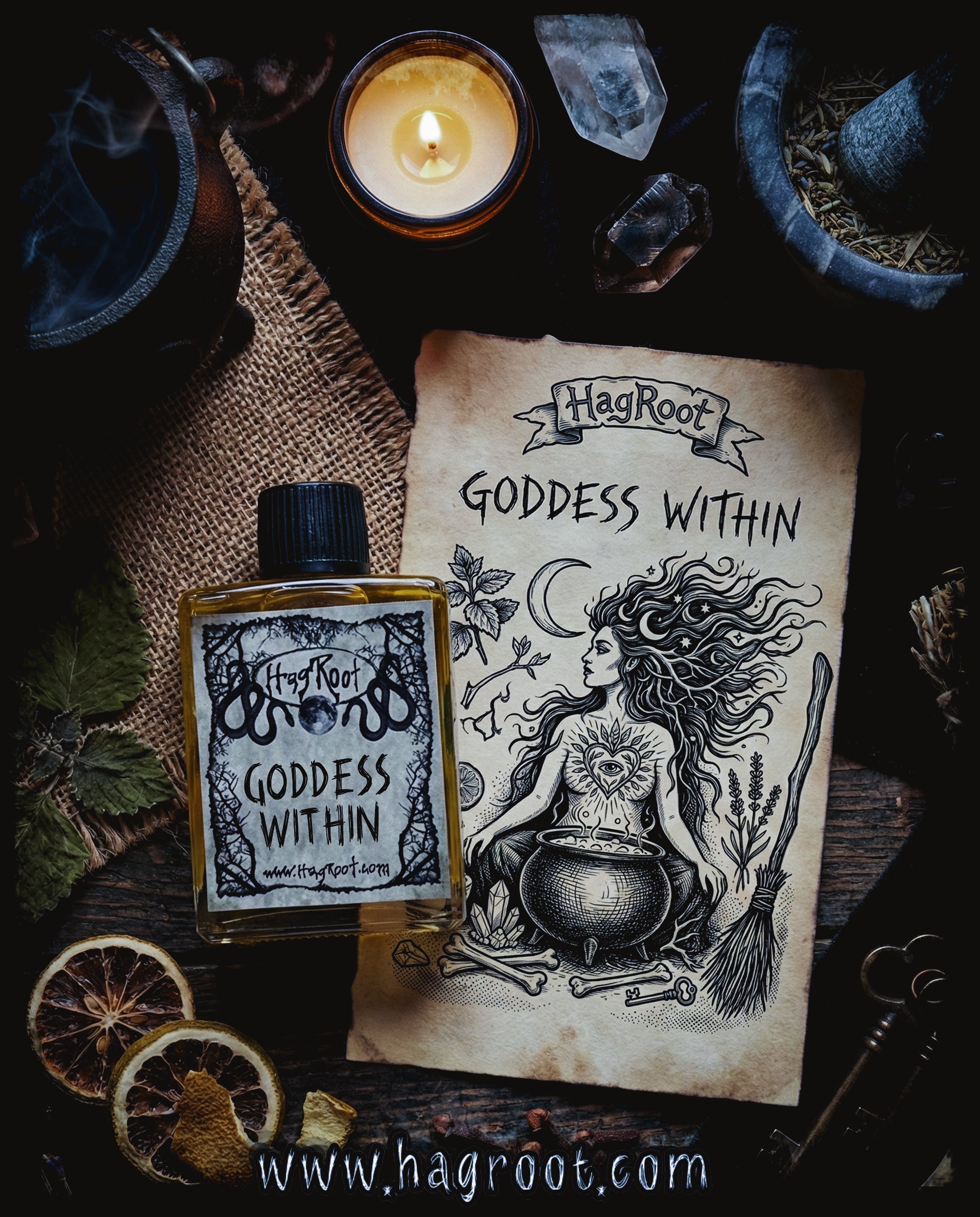 GODDESS WITHIN-(Patchouli, Bergamot, Clove, Lavender)-Perfume, Anointing, Ritual Oil for Confidence, Strength, Motivation, Clarity, Balance and Creativity