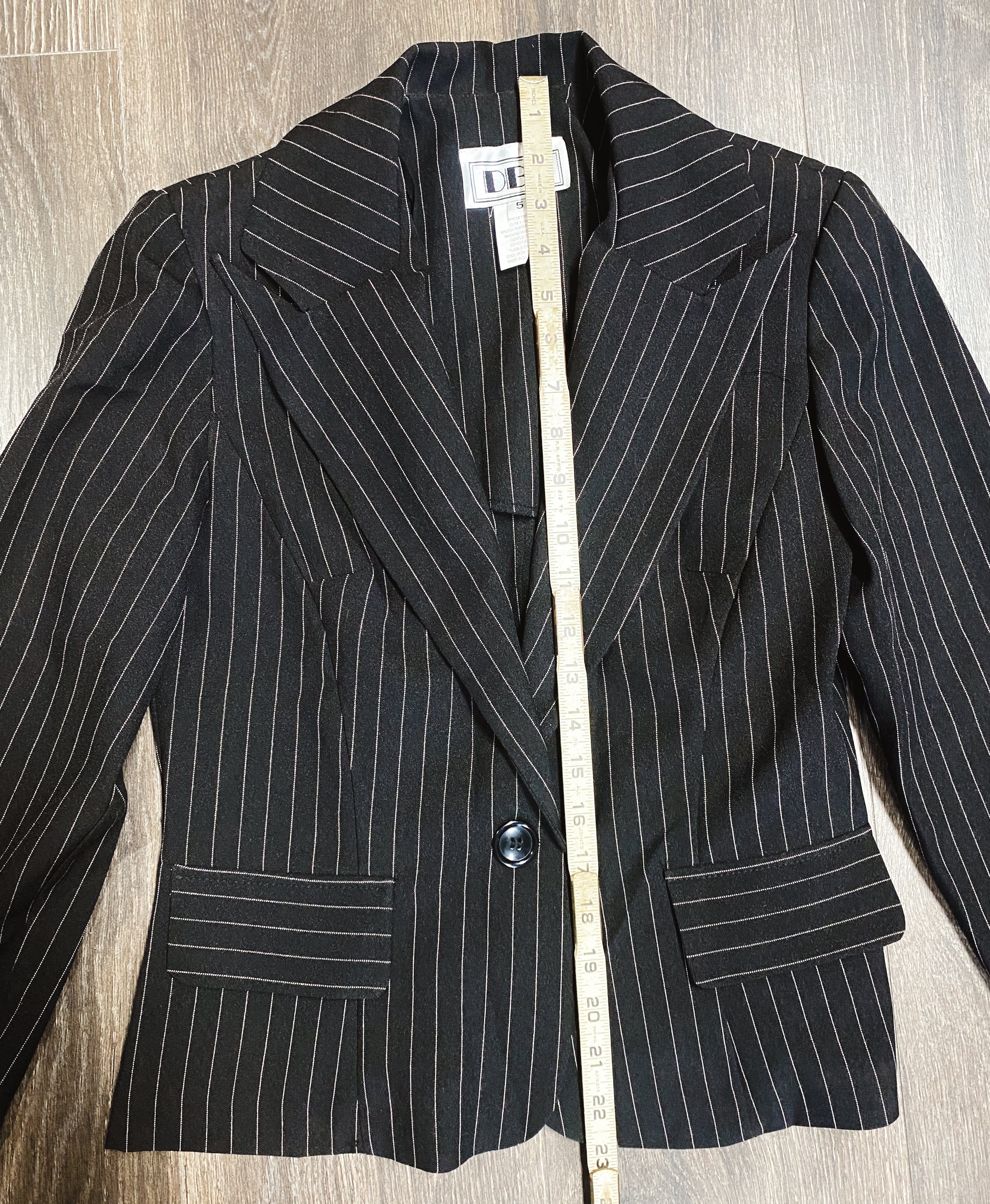 Black + Pink Striped Jacket - Size Small