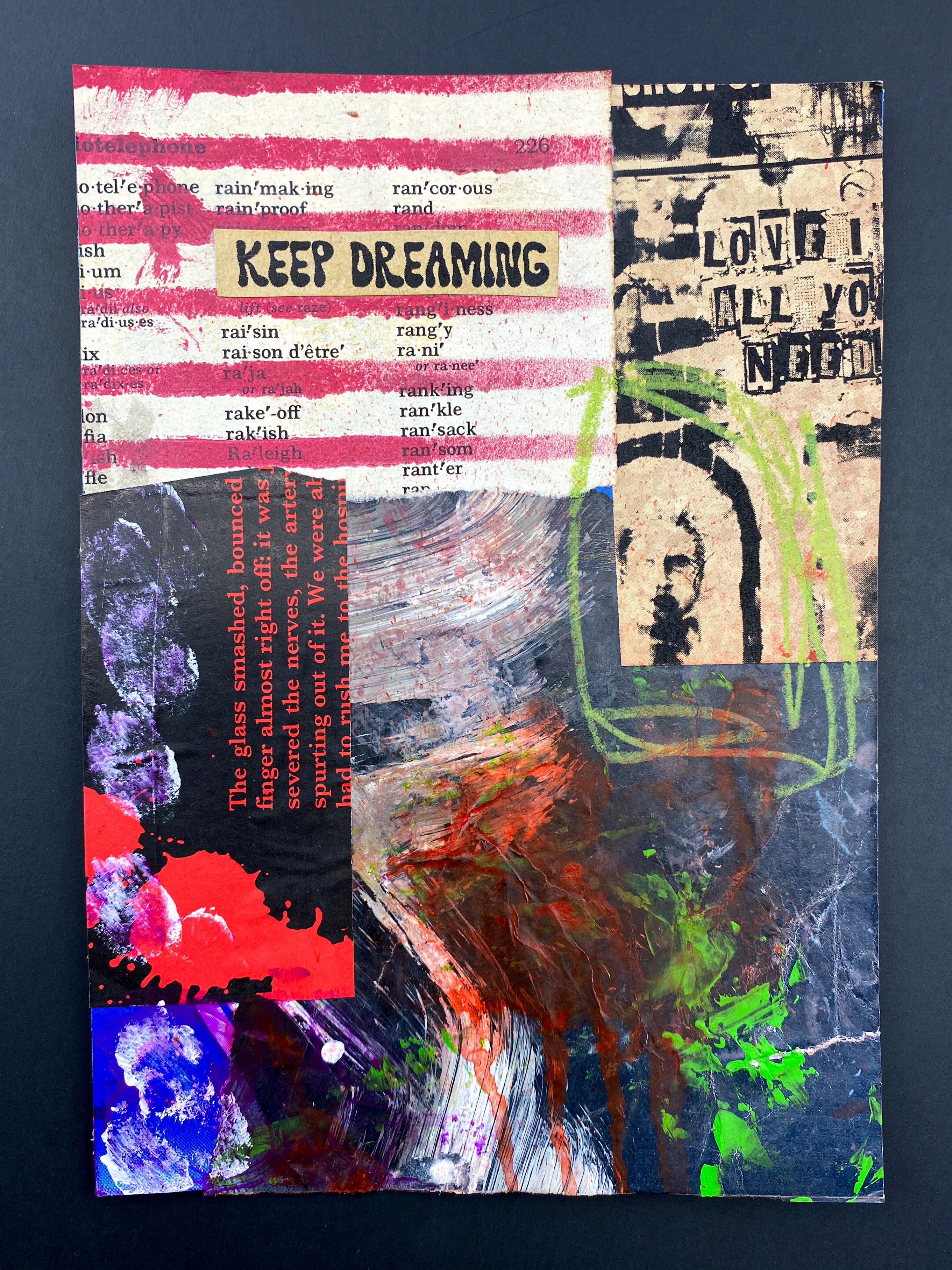 Keep Dreaming - Original Mixed Media Collage