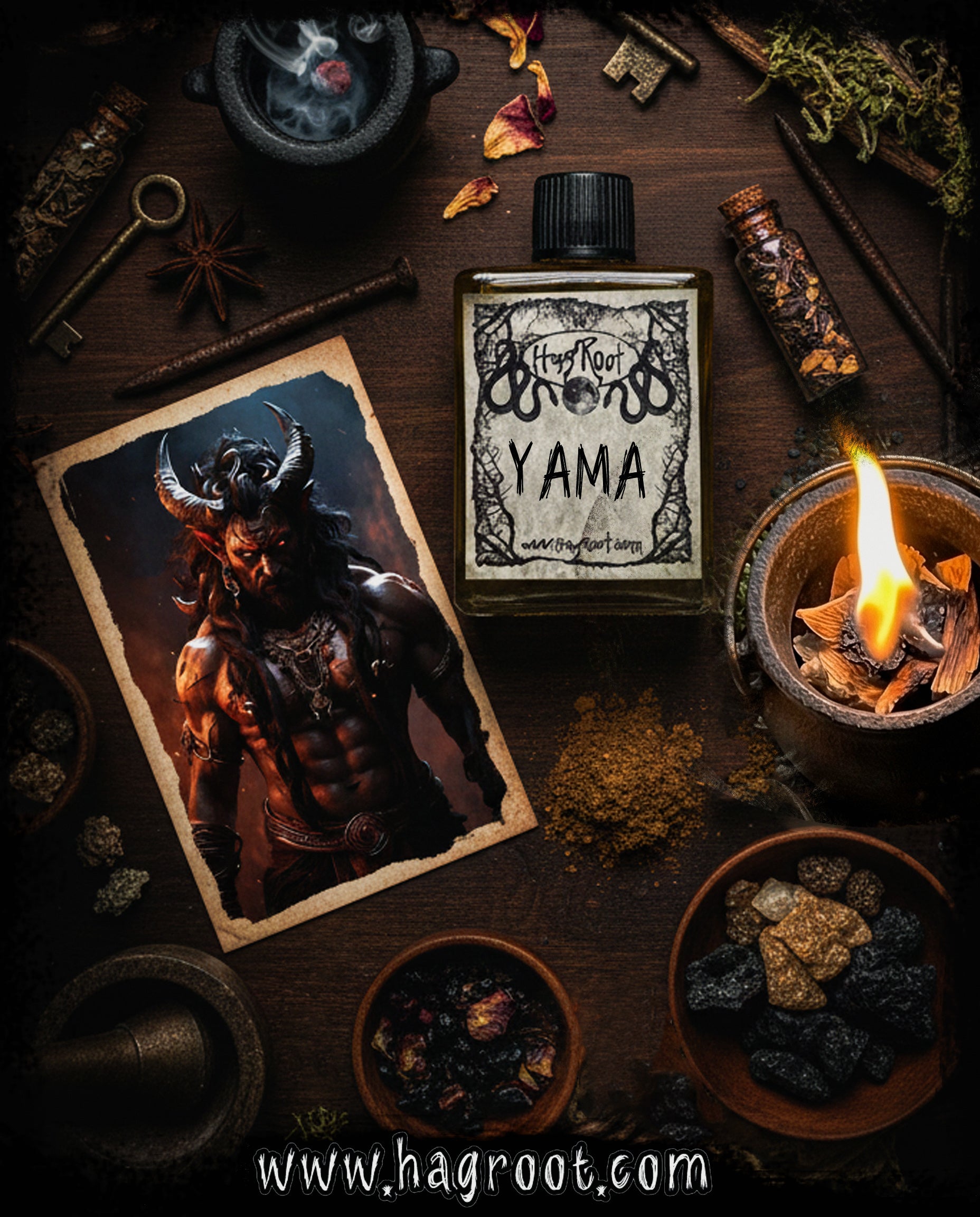 YAMA-(Smoky Evergreens, Leather, Patchouli, Frankincense, Bergamot, Musk)-Perfume, Cologne, Anointing, Ritual Oil