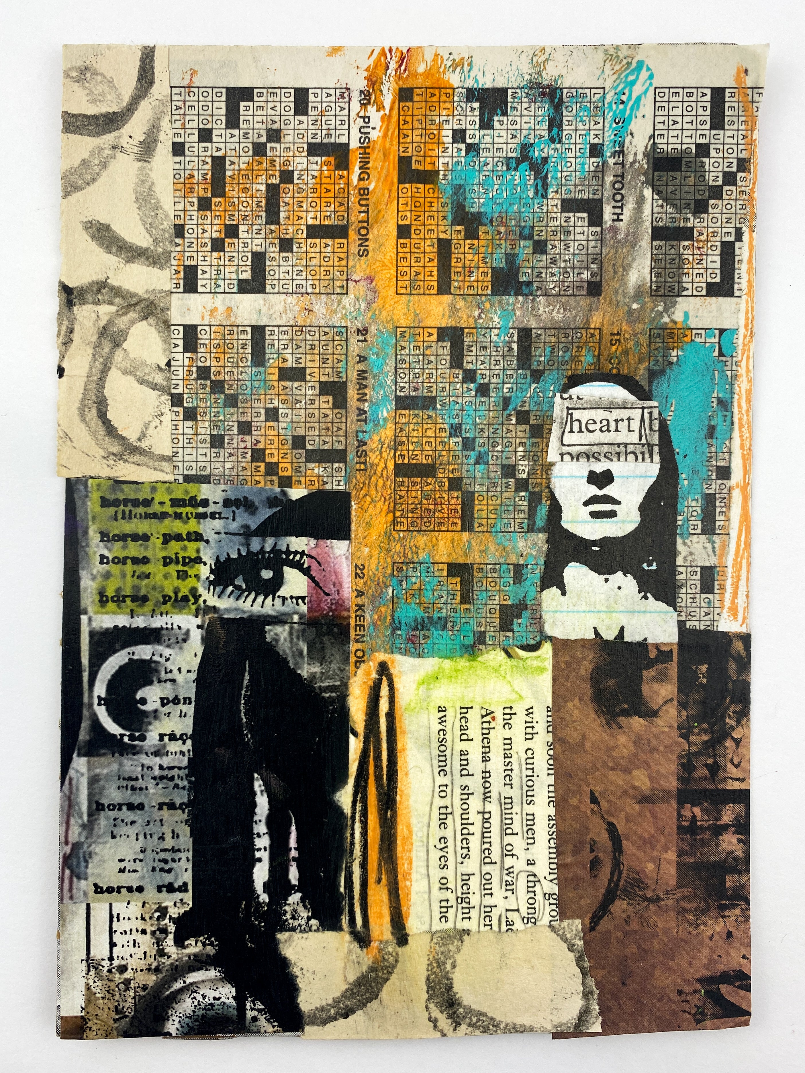 Heart - Original Mixed Media Collage