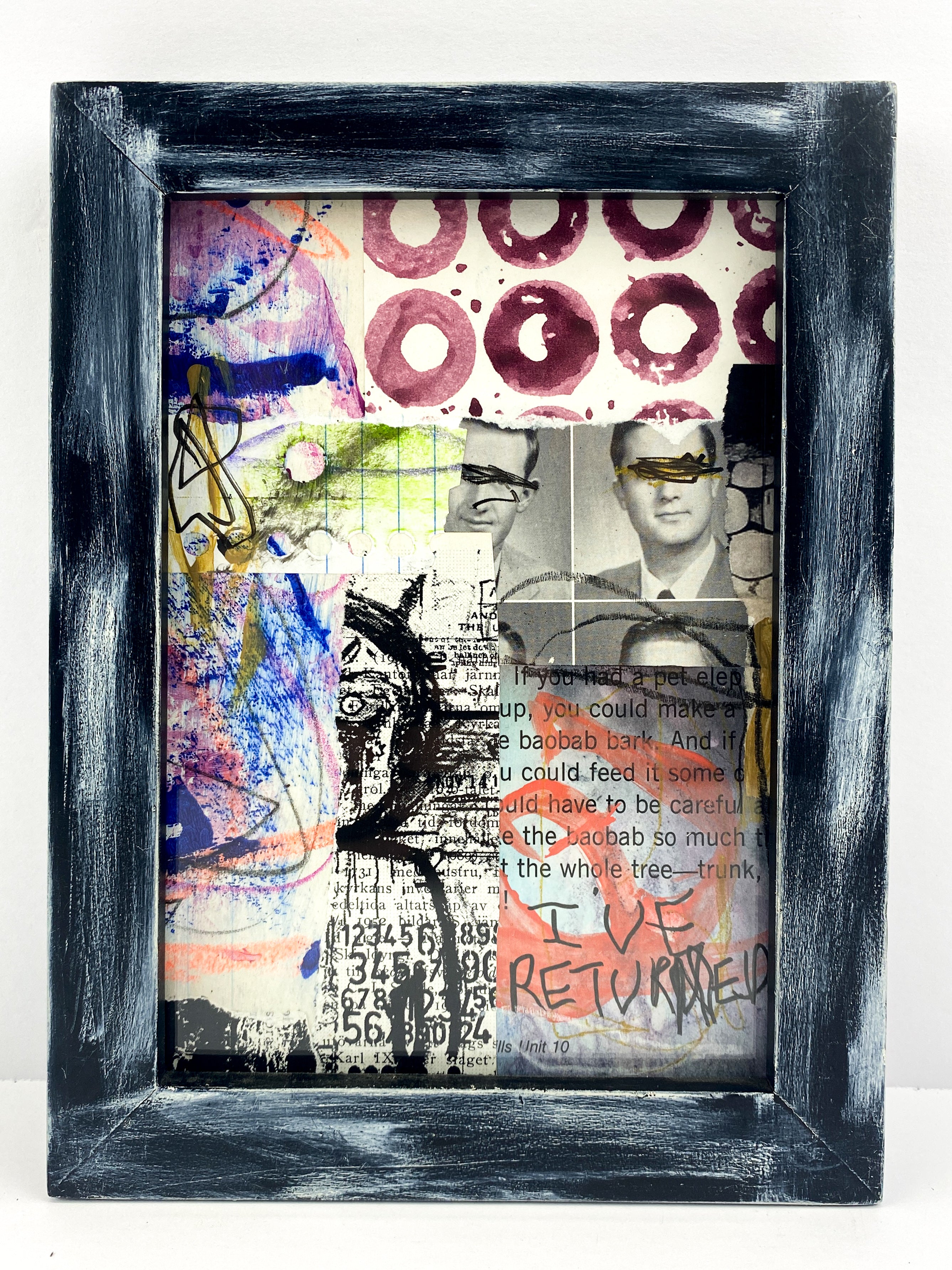 I’ve Returned - Original Mixed Media Collage In Frame