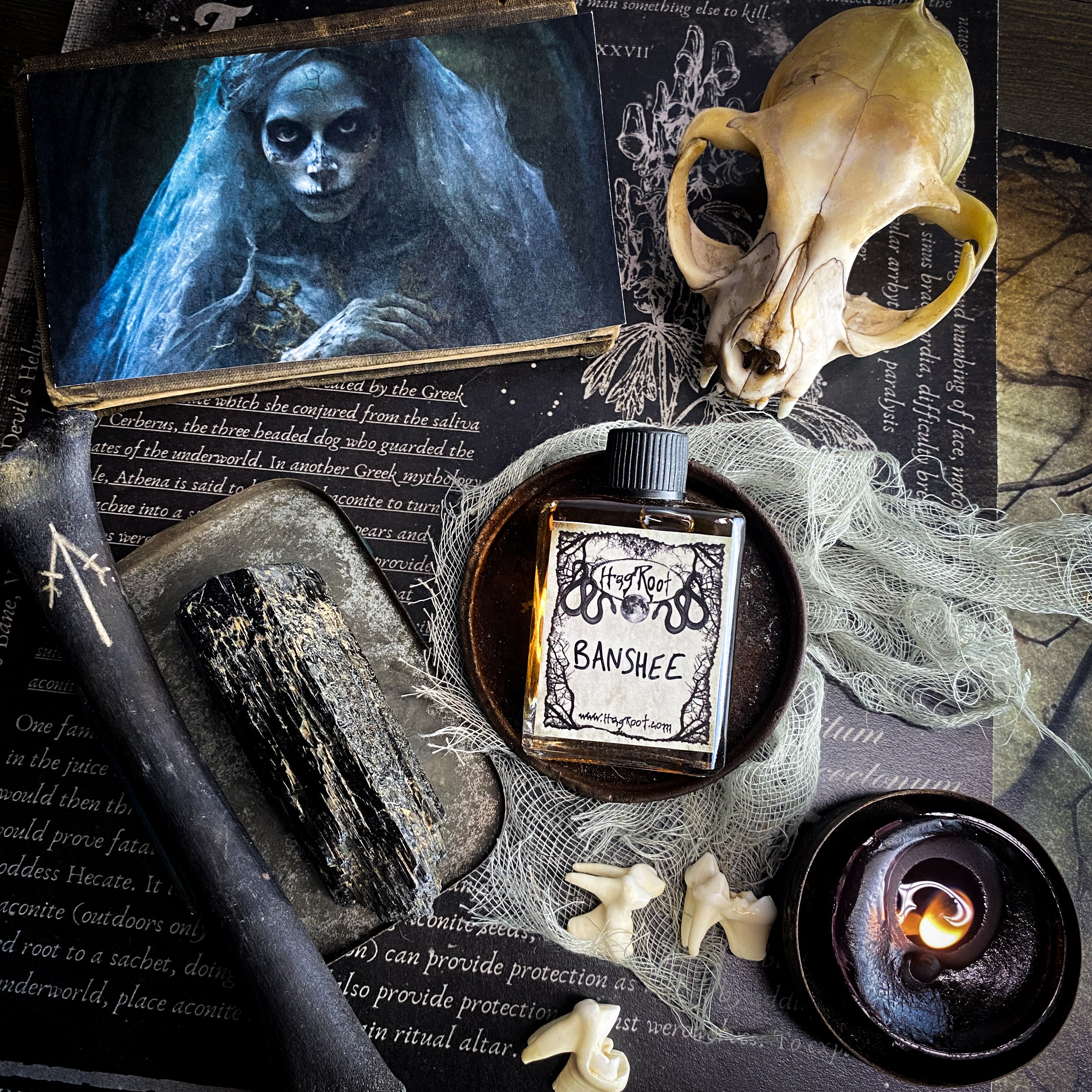 BANSHEE-(Sacred Spices, Dark Cacao, Musk, Agarwood, Amber Resin, Fig)-Perfume, Cologne, Anointing, Ritual Oil