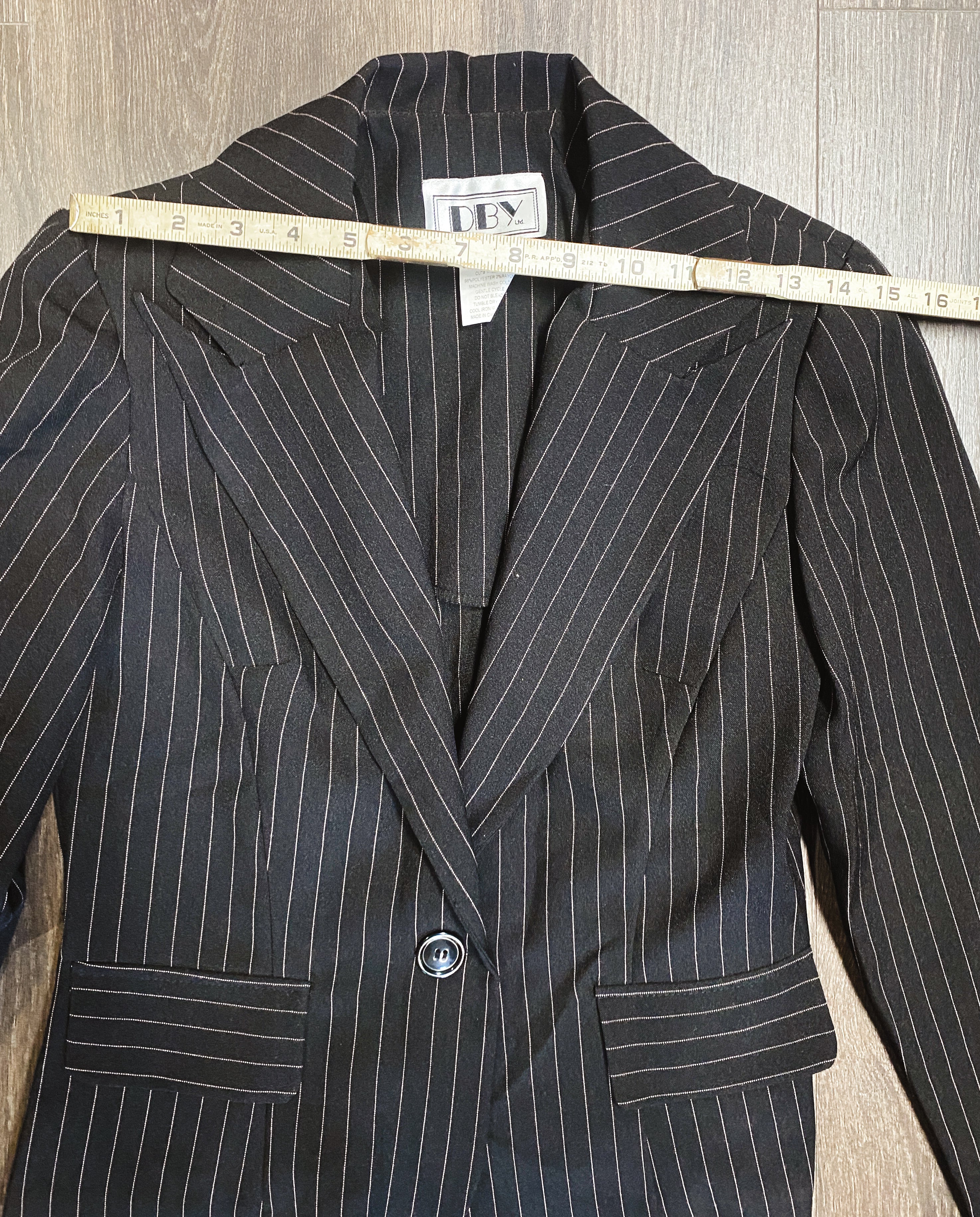 Black + Pink Striped Jacket - Size Small