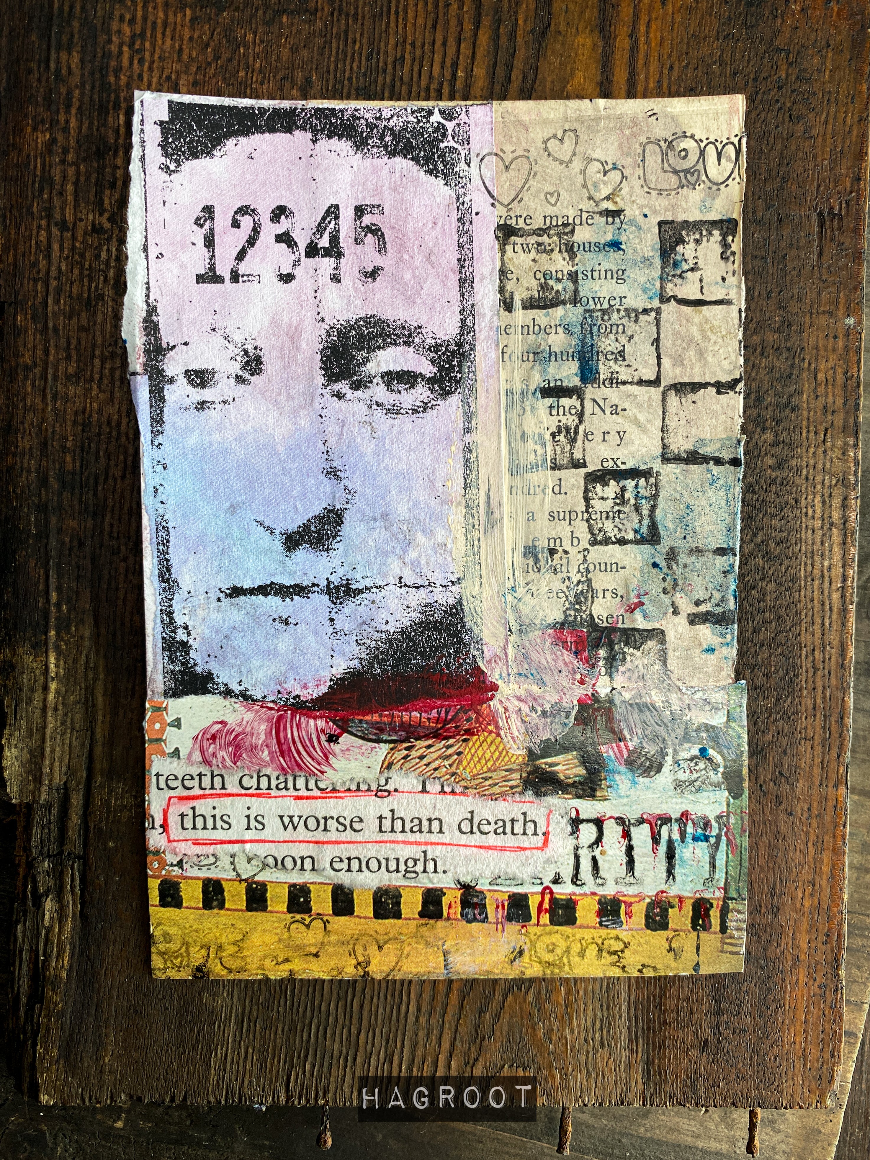 Worse Than Death - Original Mixed Media Art