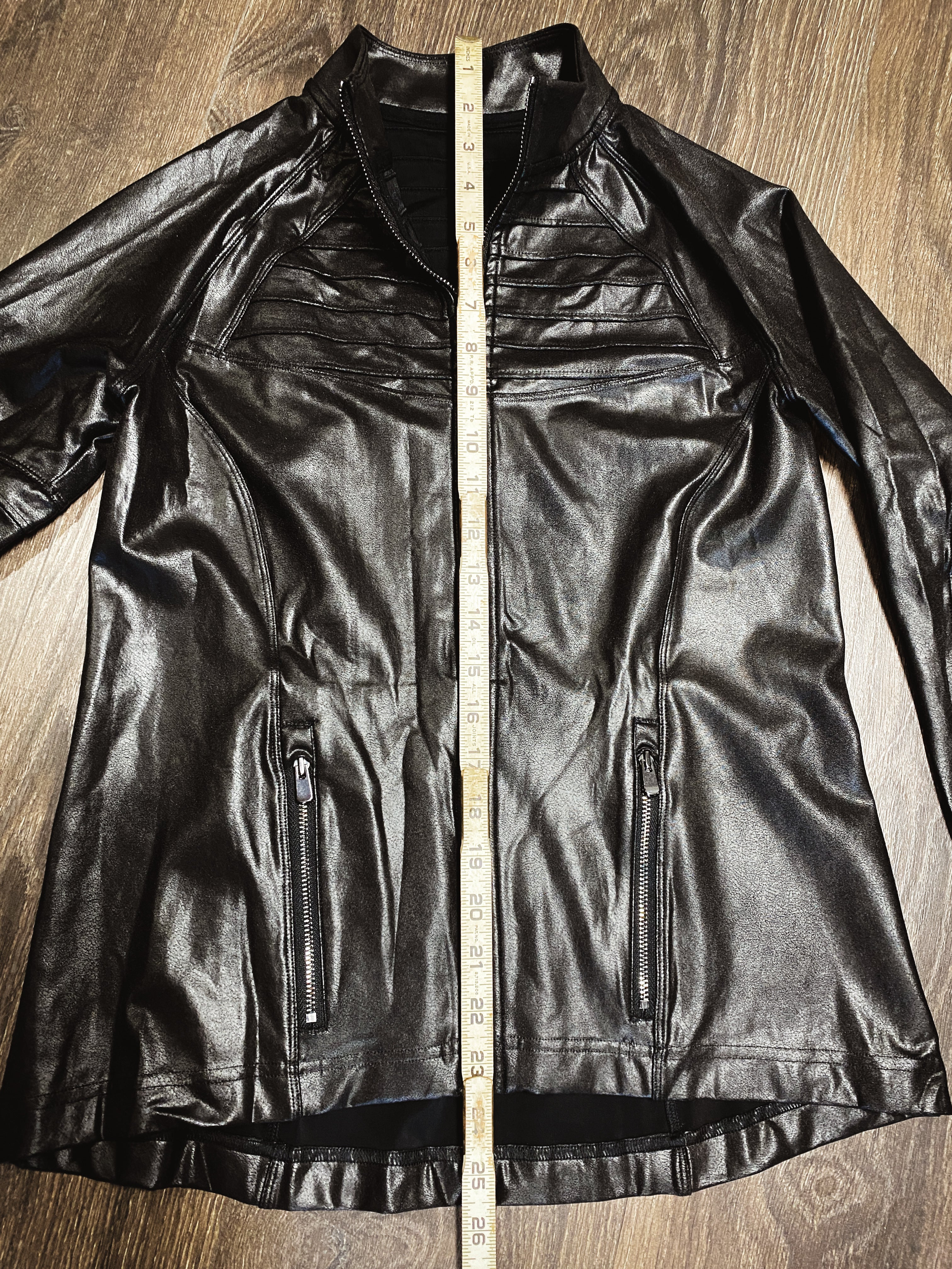 Black Vegan Leather Jacket by SPANX  - Size Small