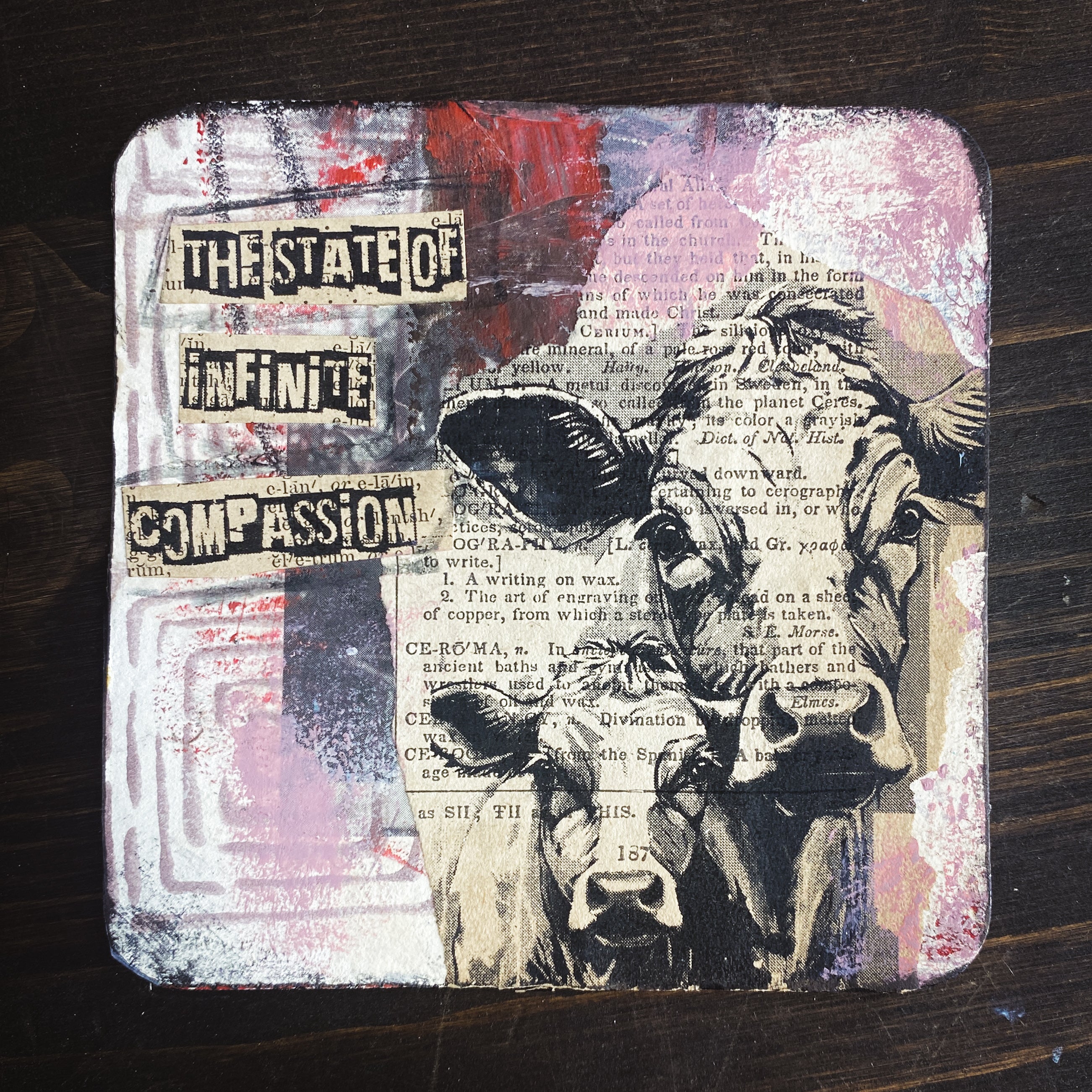 Infinite Compassion - Original Mixed Media Collage