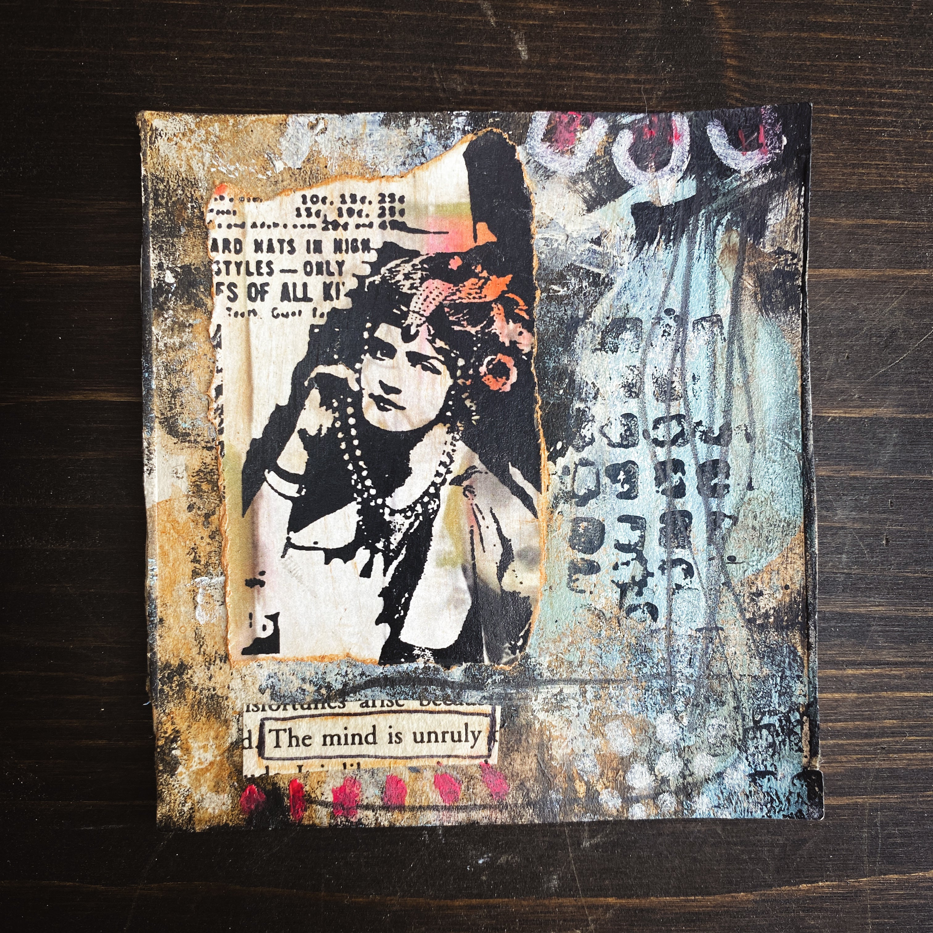 Unruly Mind - Original Mixed Media Collage