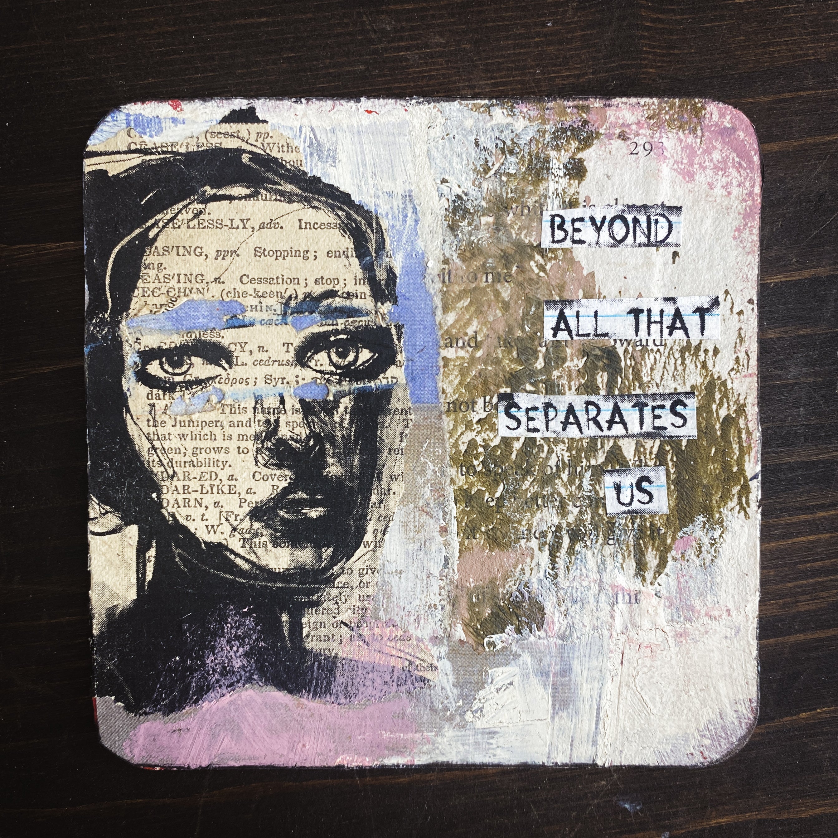 All That Separates Us - Original Mixed Media Collage