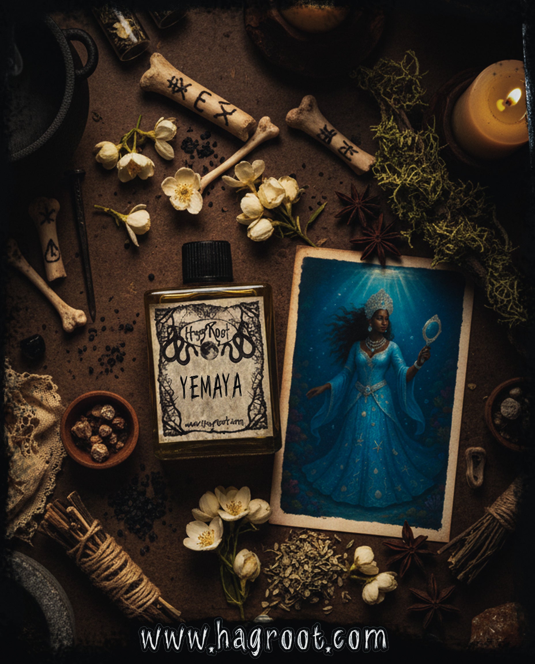 YEMAYA- (Salty Sea Air, Driftwood, Sacred Floral Offerings)-Perfume, Cologne, Anointing, Ritual Oil