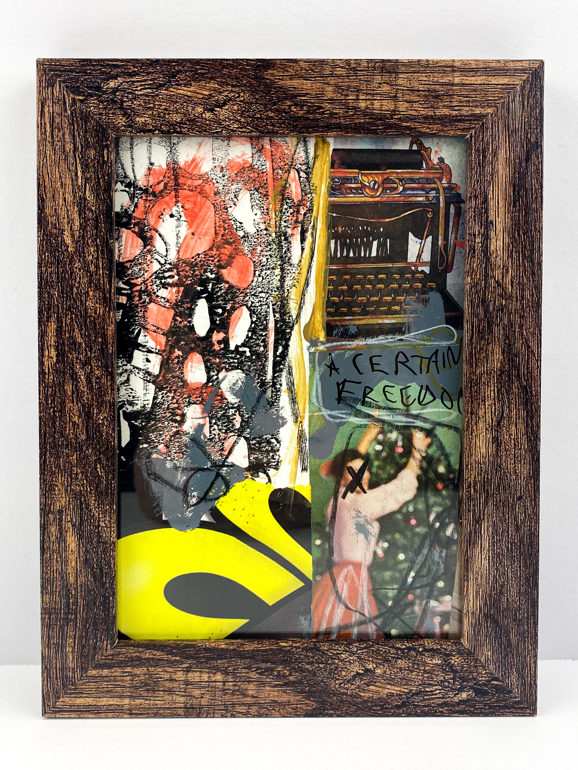 A Certain Freedom - Original Mixed Media Collage In Frame