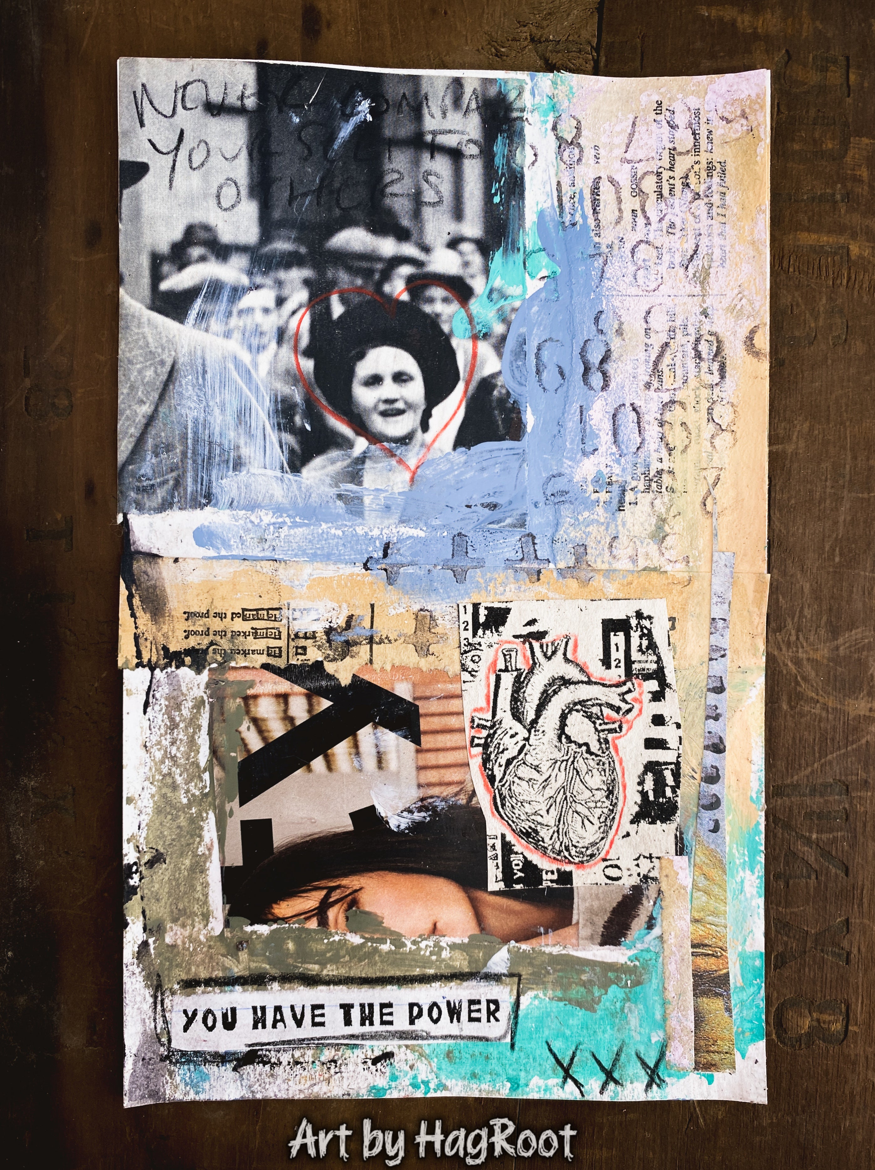 The Power - Original Mixed Media Collage
