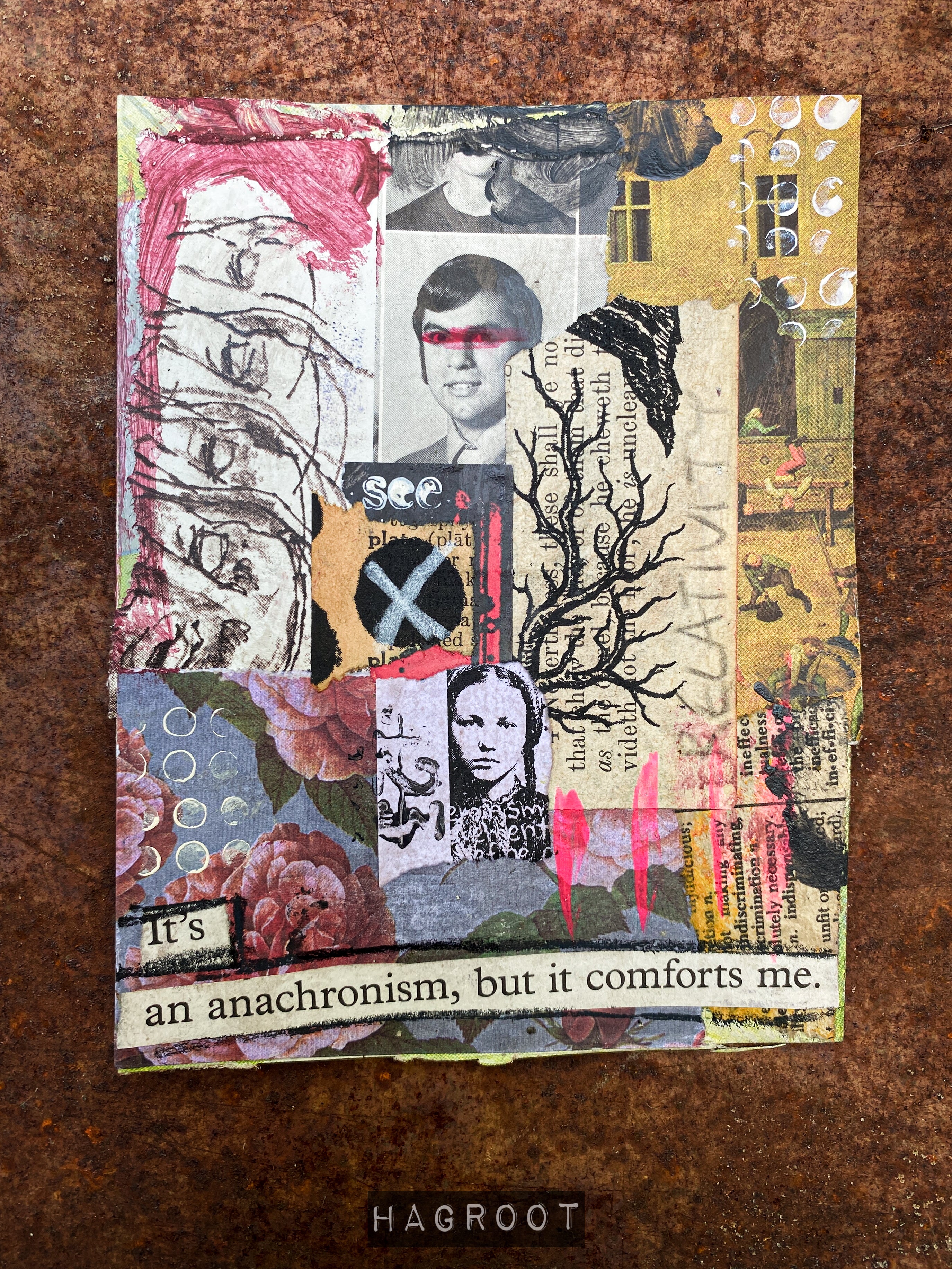 Anachronism - Original Mixed Media Collage