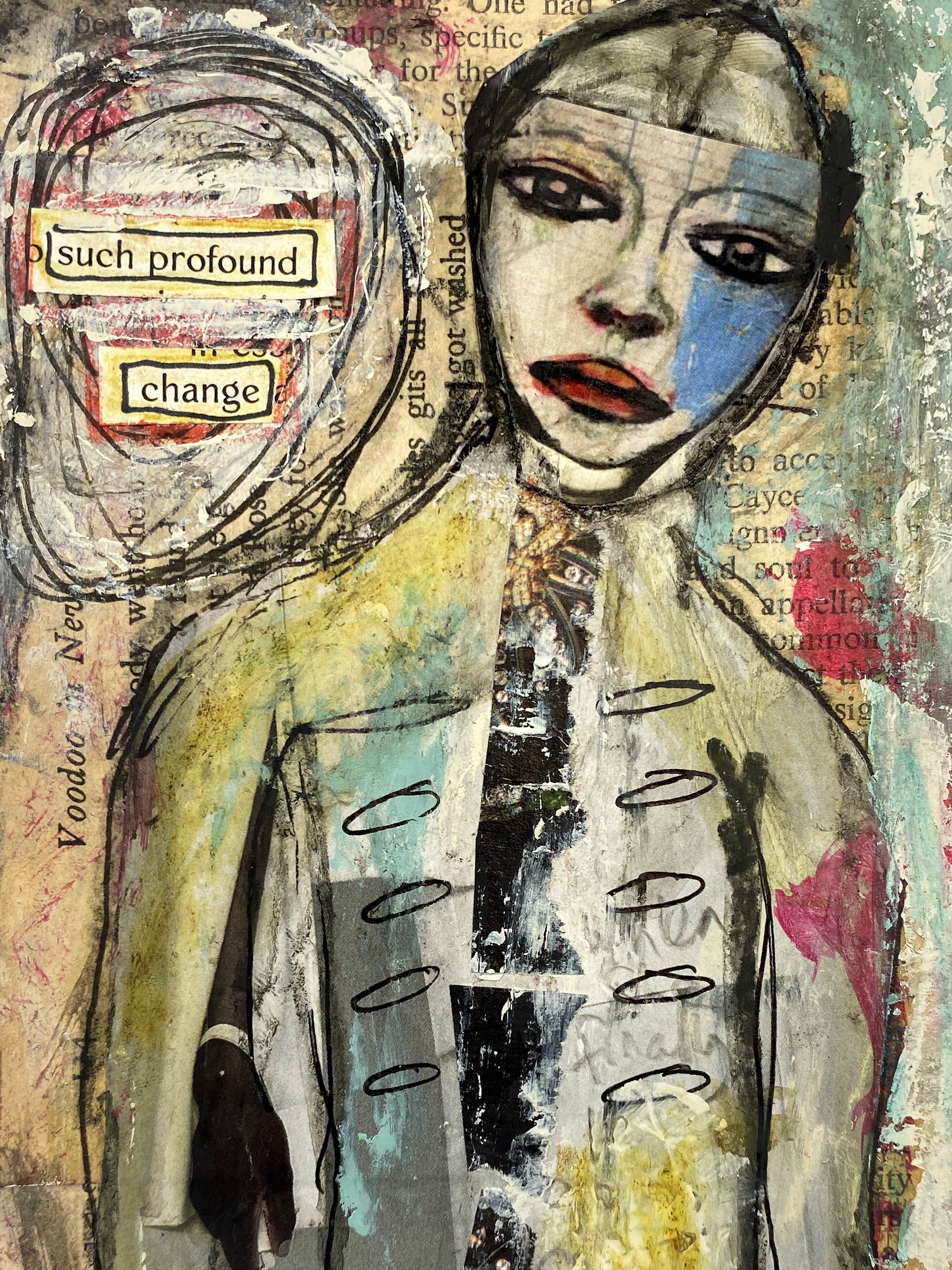 Profound Change - Original Mixed Media Collage