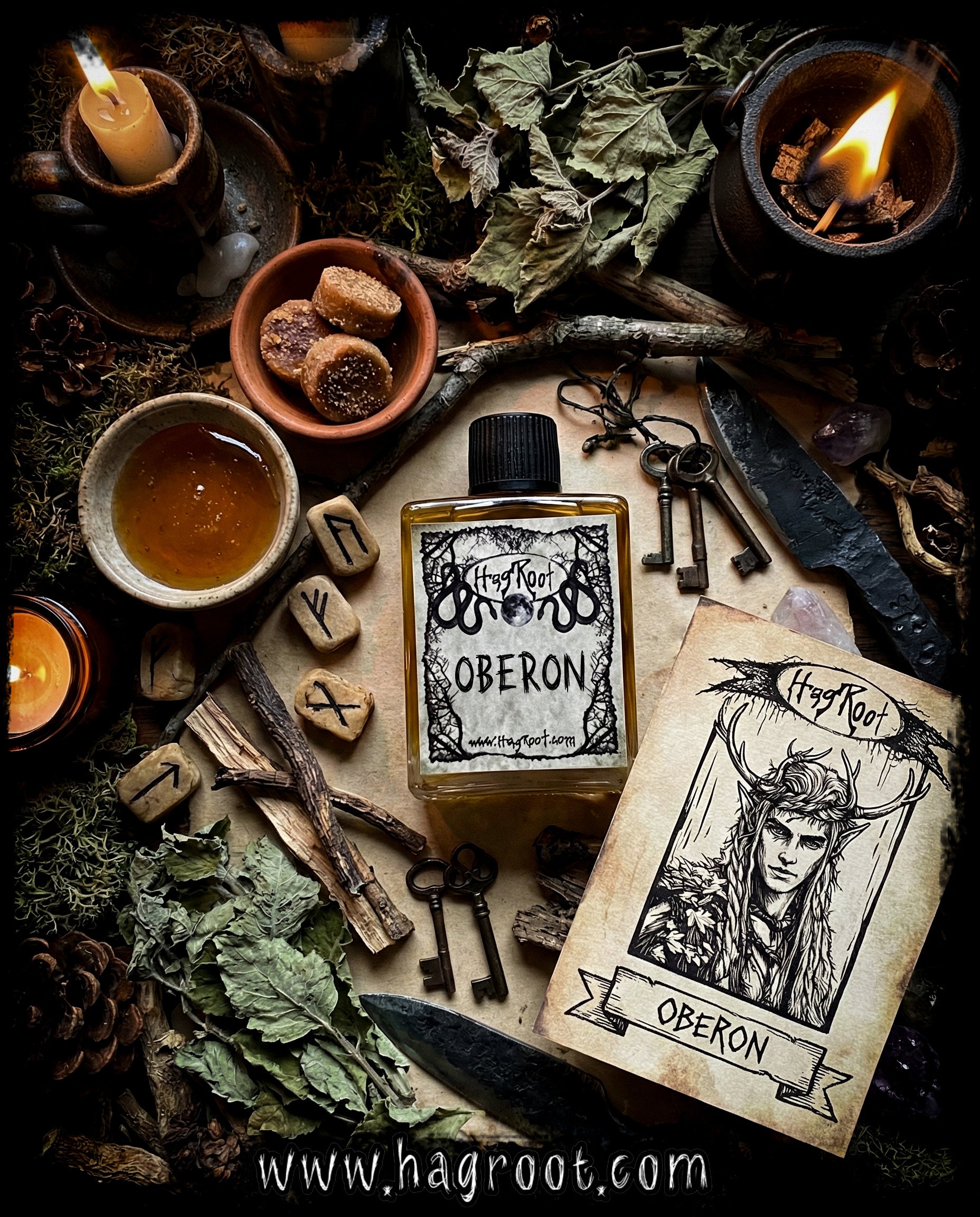 OBERON-(Smoked Woods, Patchouli, Sweet Offerings)-Perfume, Cologne, Anointing, Ritual Oil