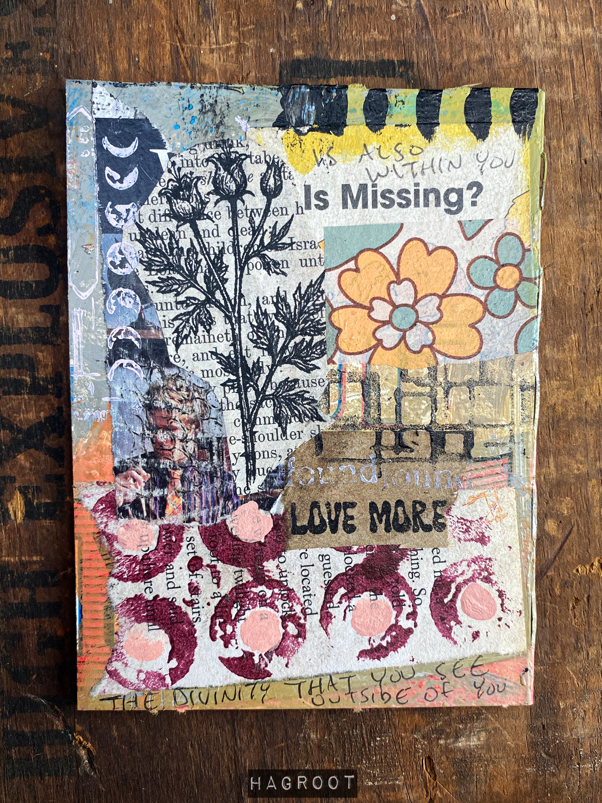 Love More - Original Mixed Media Collage