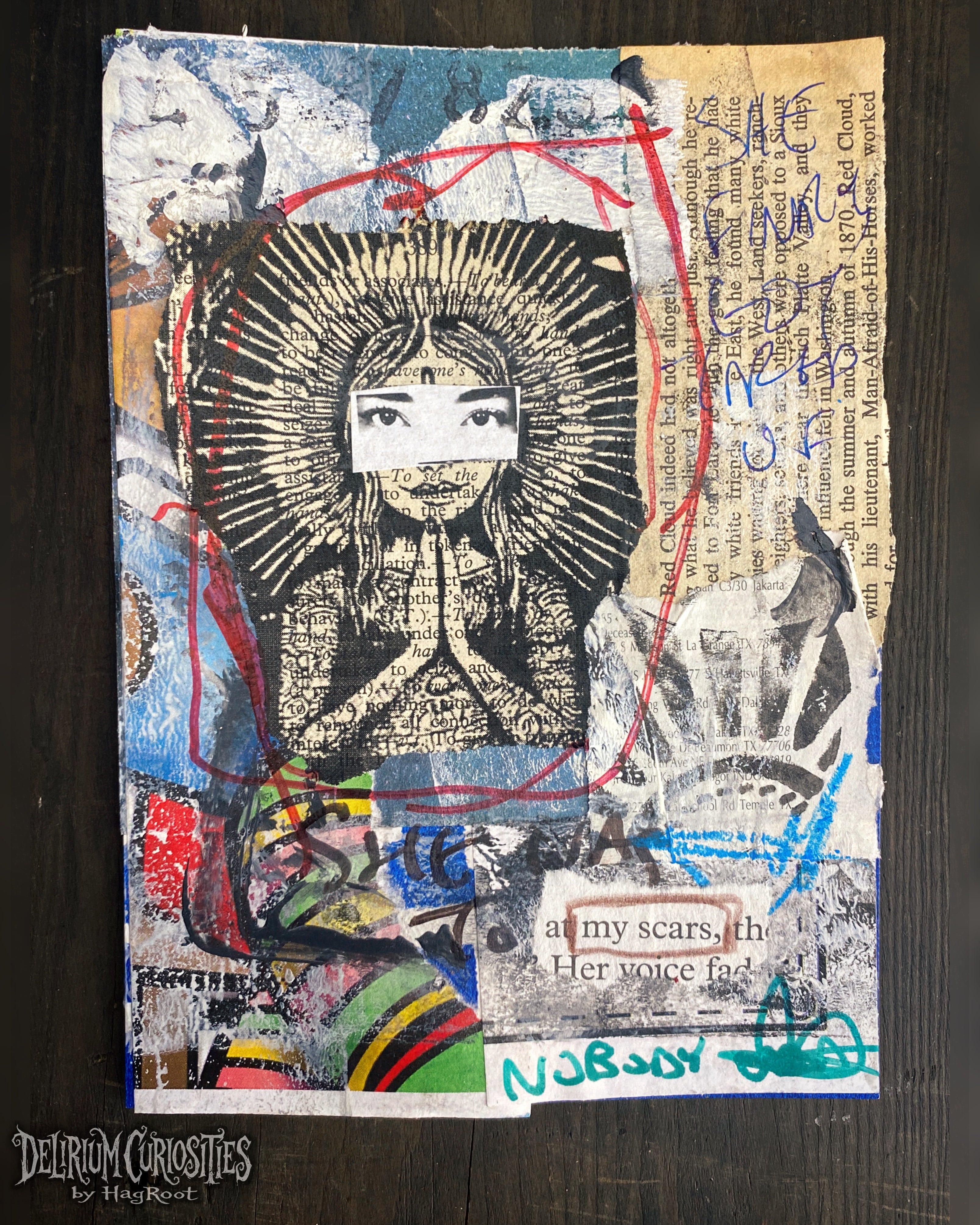 My Scars - Original Mixed Media Collage
