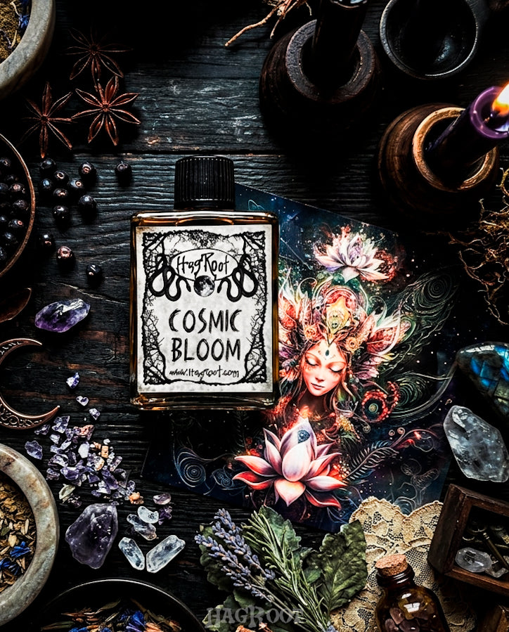 COSMIC BLOOM-(Honeysuckle, Lilac, Neroli, Jasmine, Champaka Flowers, Rose, Blackberry)-Perfume, Cologne, Anointing, Ritual Oil