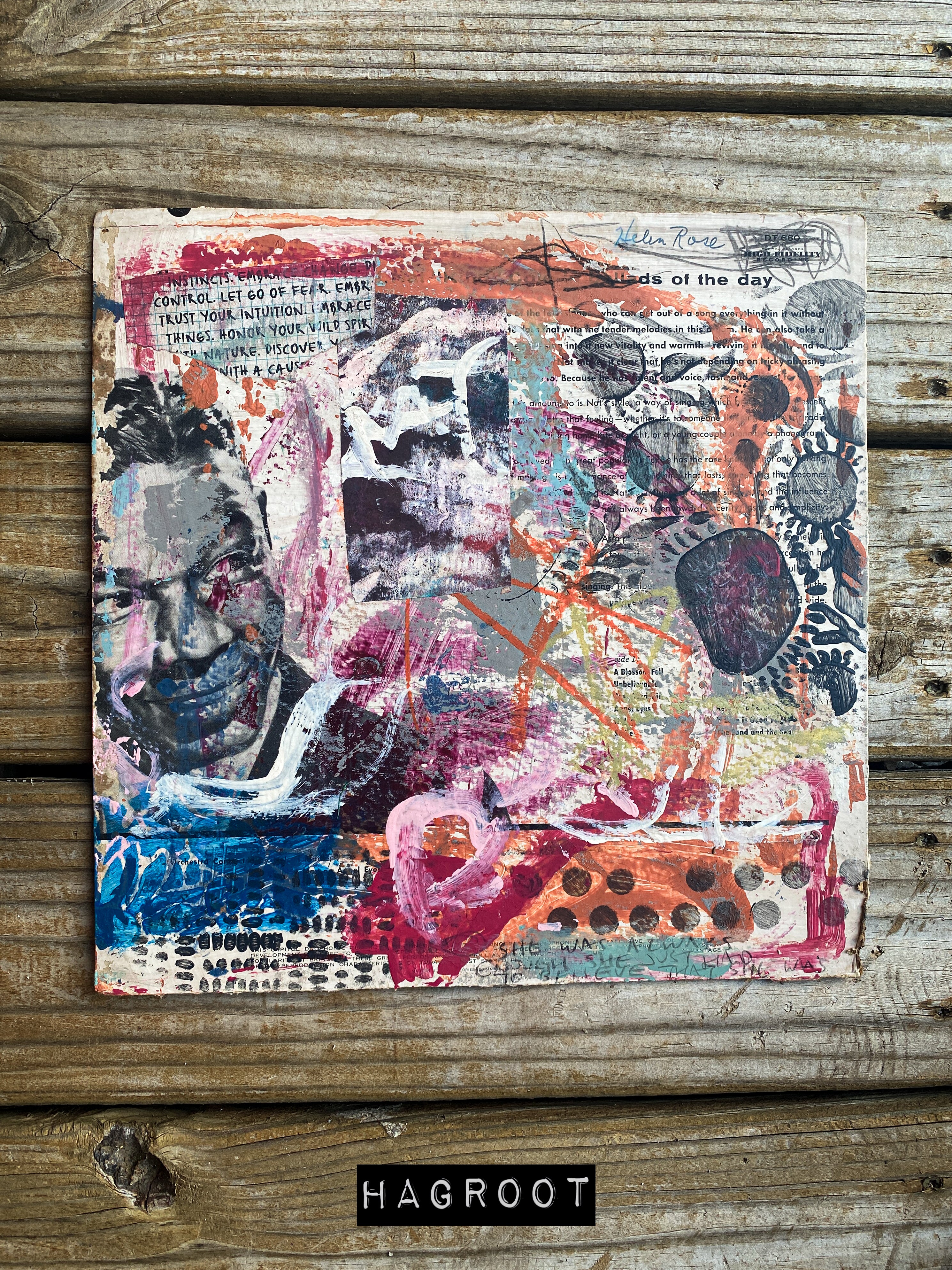 Trust Your Intuition - Original Mixed Media Abstract Collage