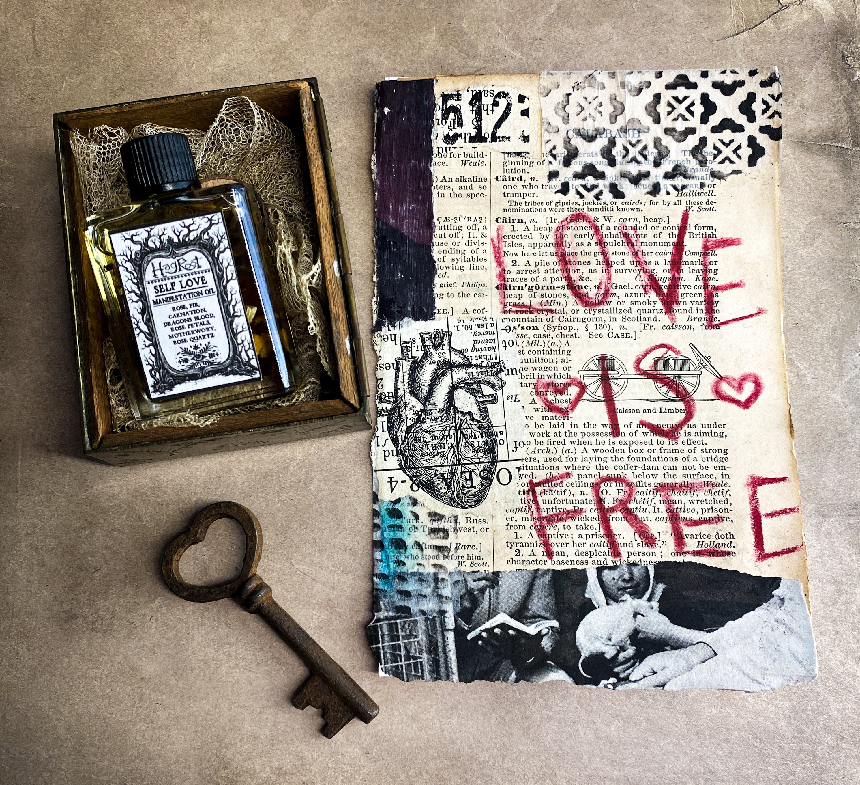 Love Is Free - Original Mixed Media Collage