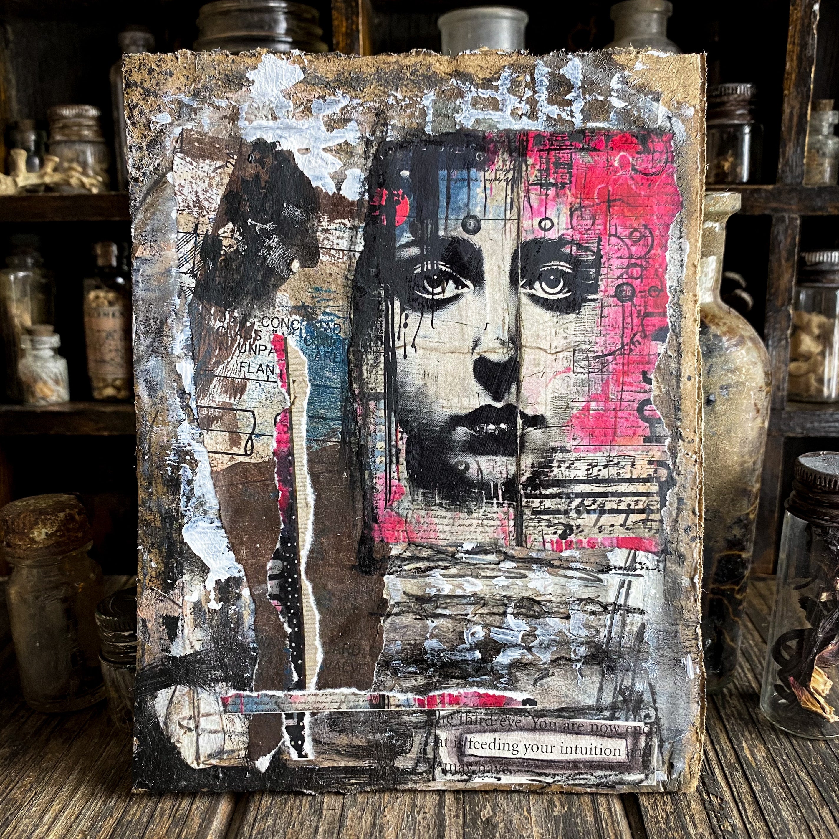 Feeding Your Intuition - Original Mixed Media Collage