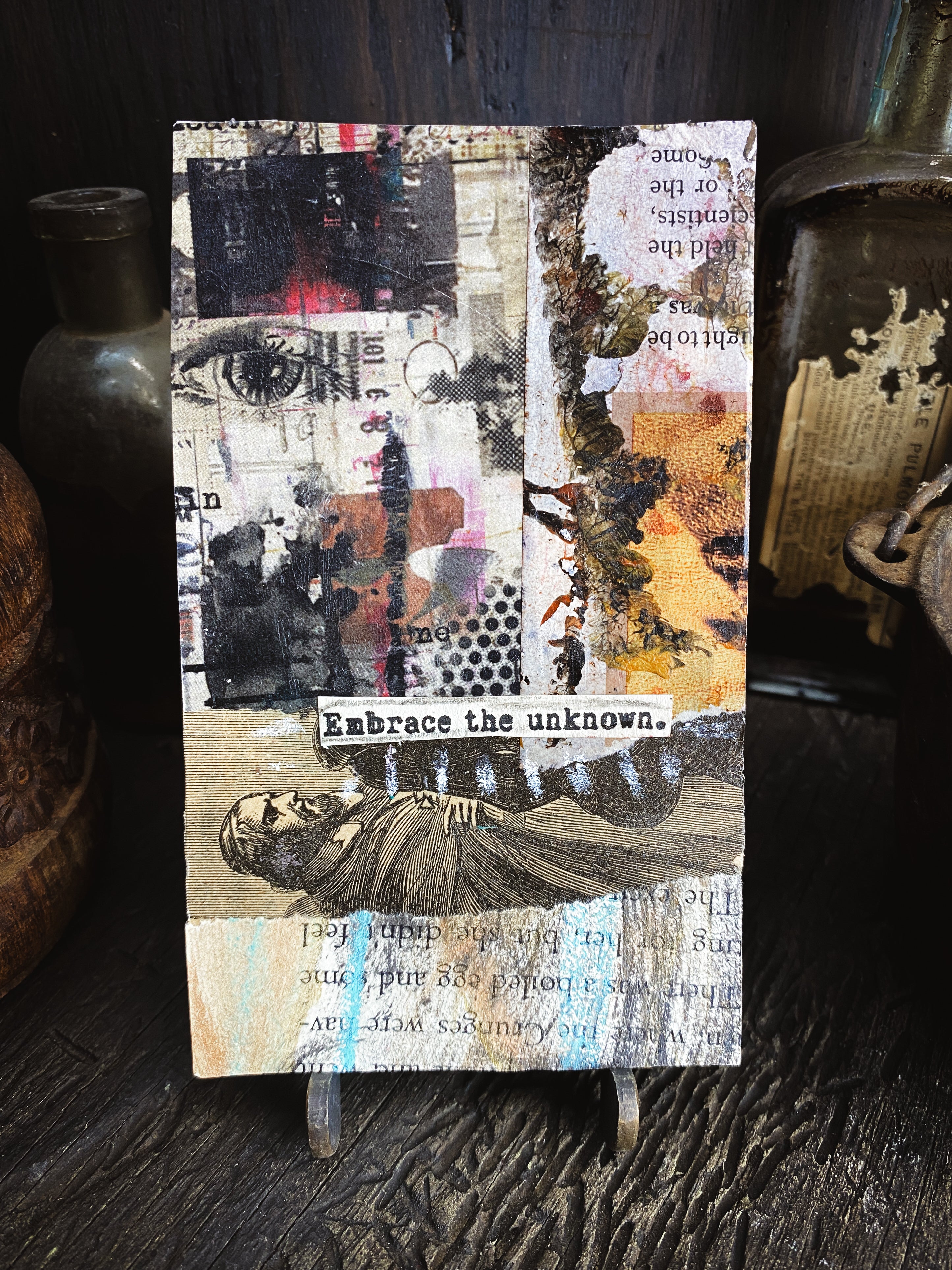 Embrace The Unknown - Original Mixed Media Collage