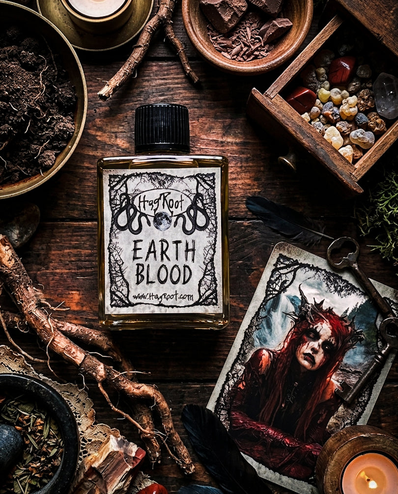 EARTH BLOOD-(Ceremonial Cacao, Freshly Dug Earth, Spiced Offerings)-Perfume, Cologne, Anointing, Ritual Oil