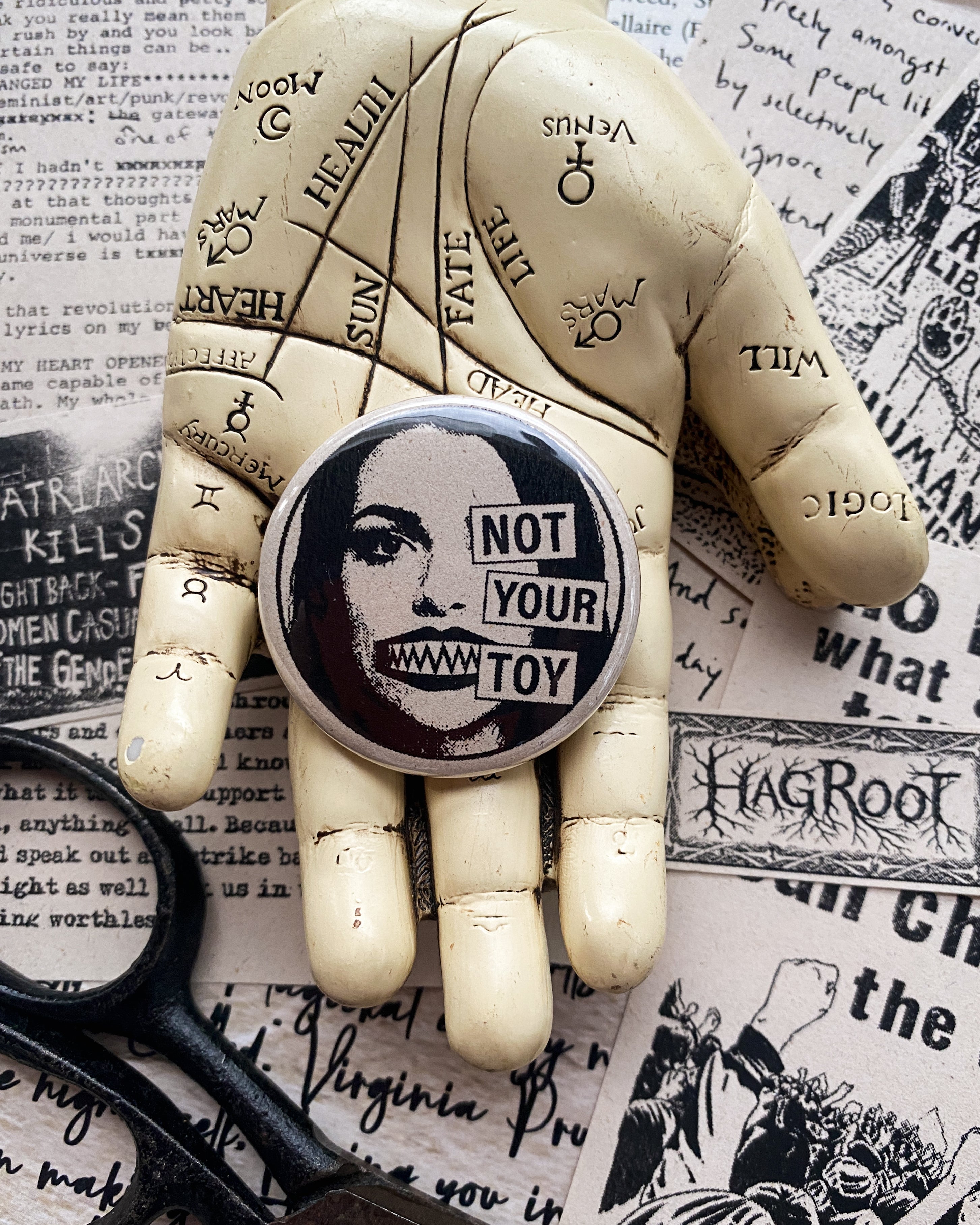 Not Your Toy - Hand Pressed Button/Pin - 1.5"