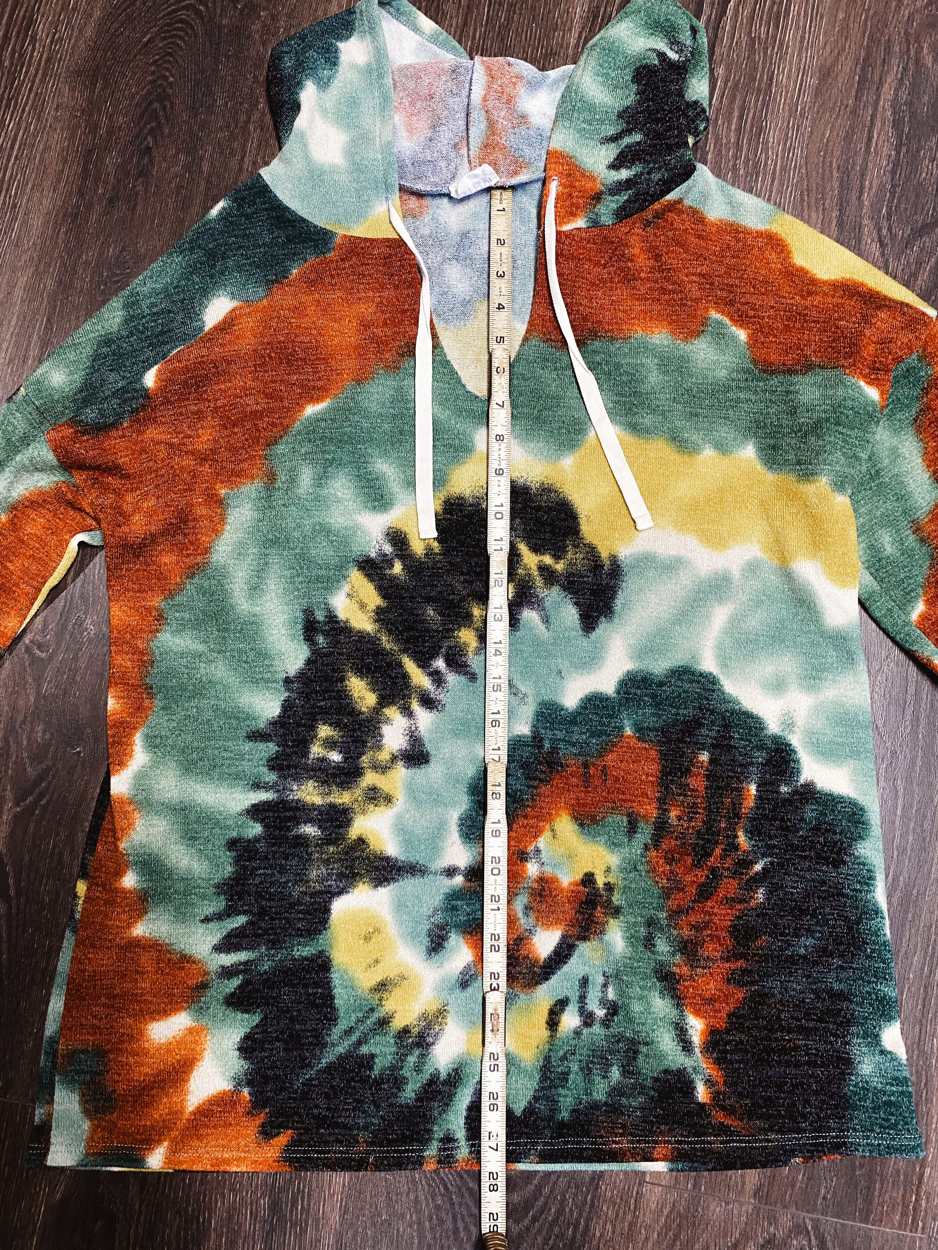 Tie Dye Style Beach Hoodie - Size Large