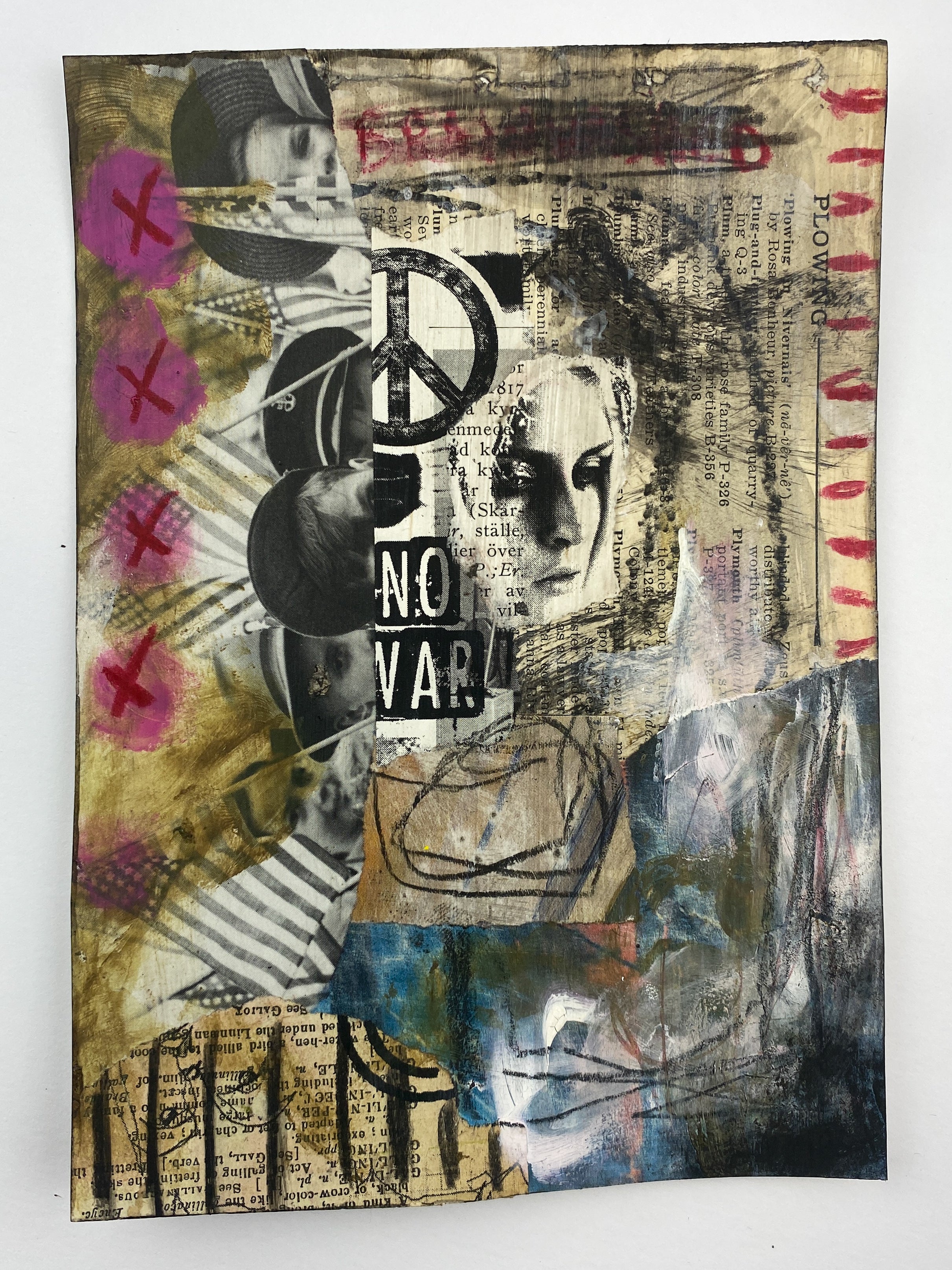 No War 2 - Original Mixed Media Collage