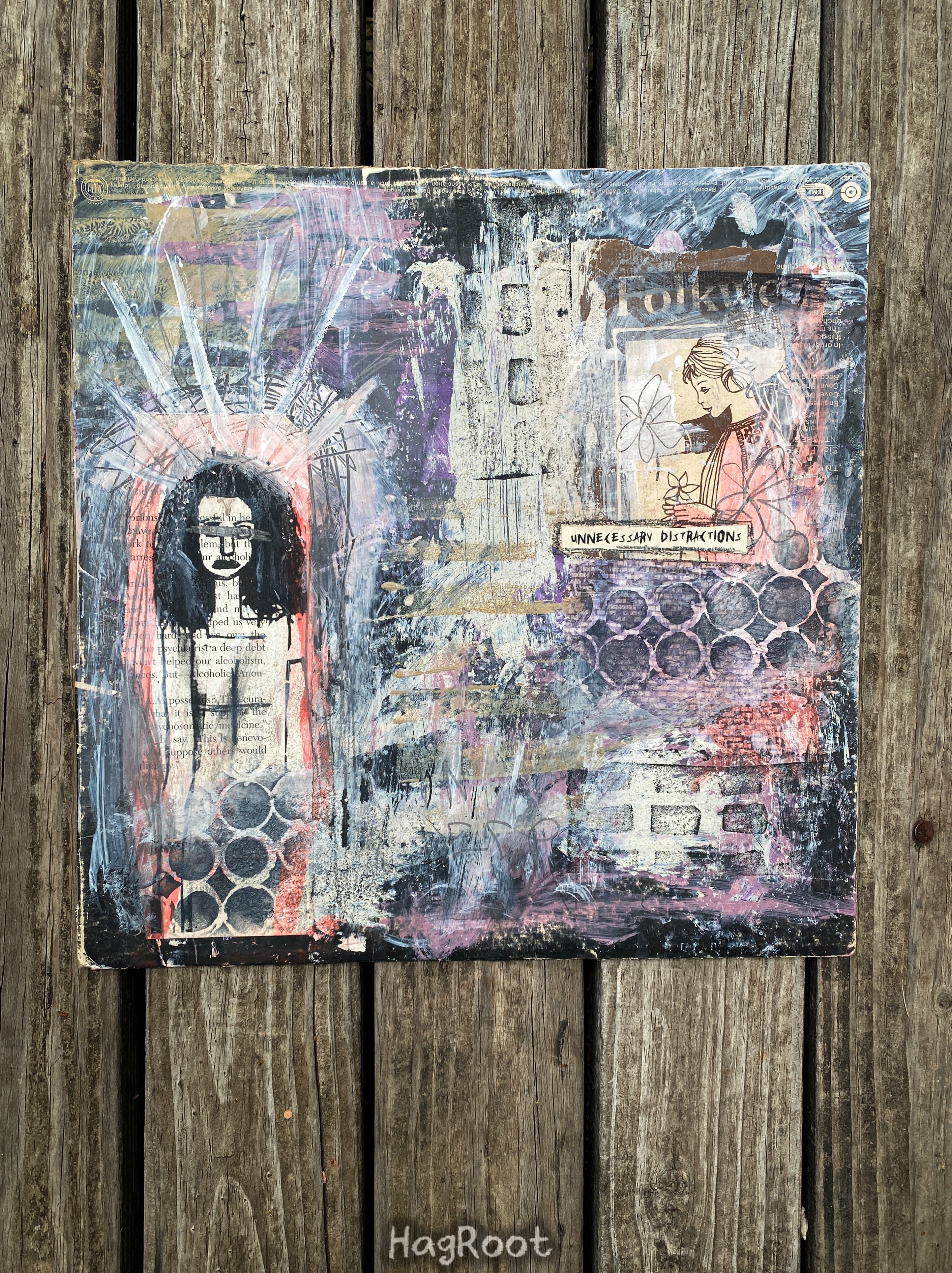 Distractions - Original Mixed Media Collage