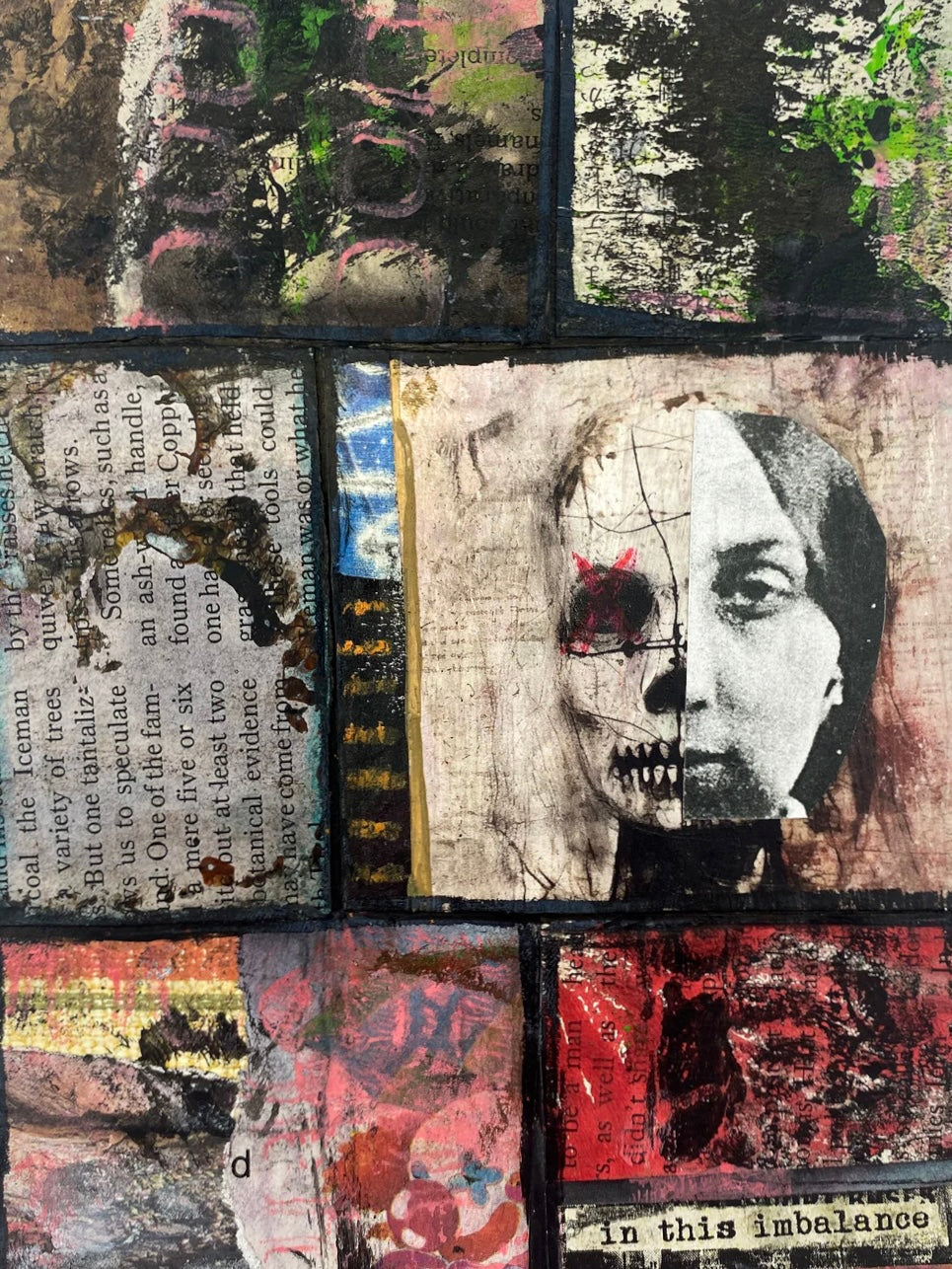 In This Imbalance - Original Mixed Media Collage