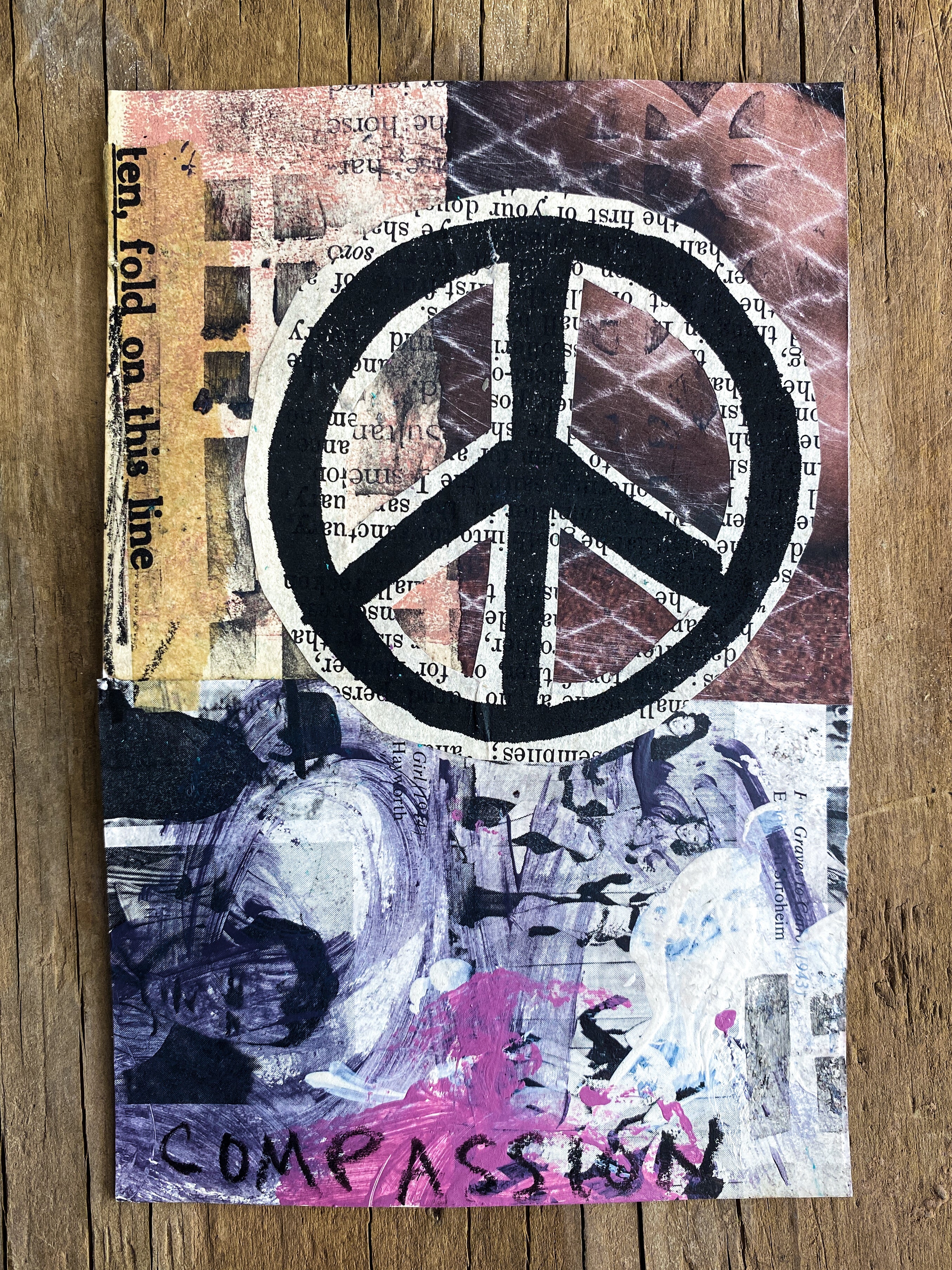 PEACE #5 - Original Mixed Media Collage