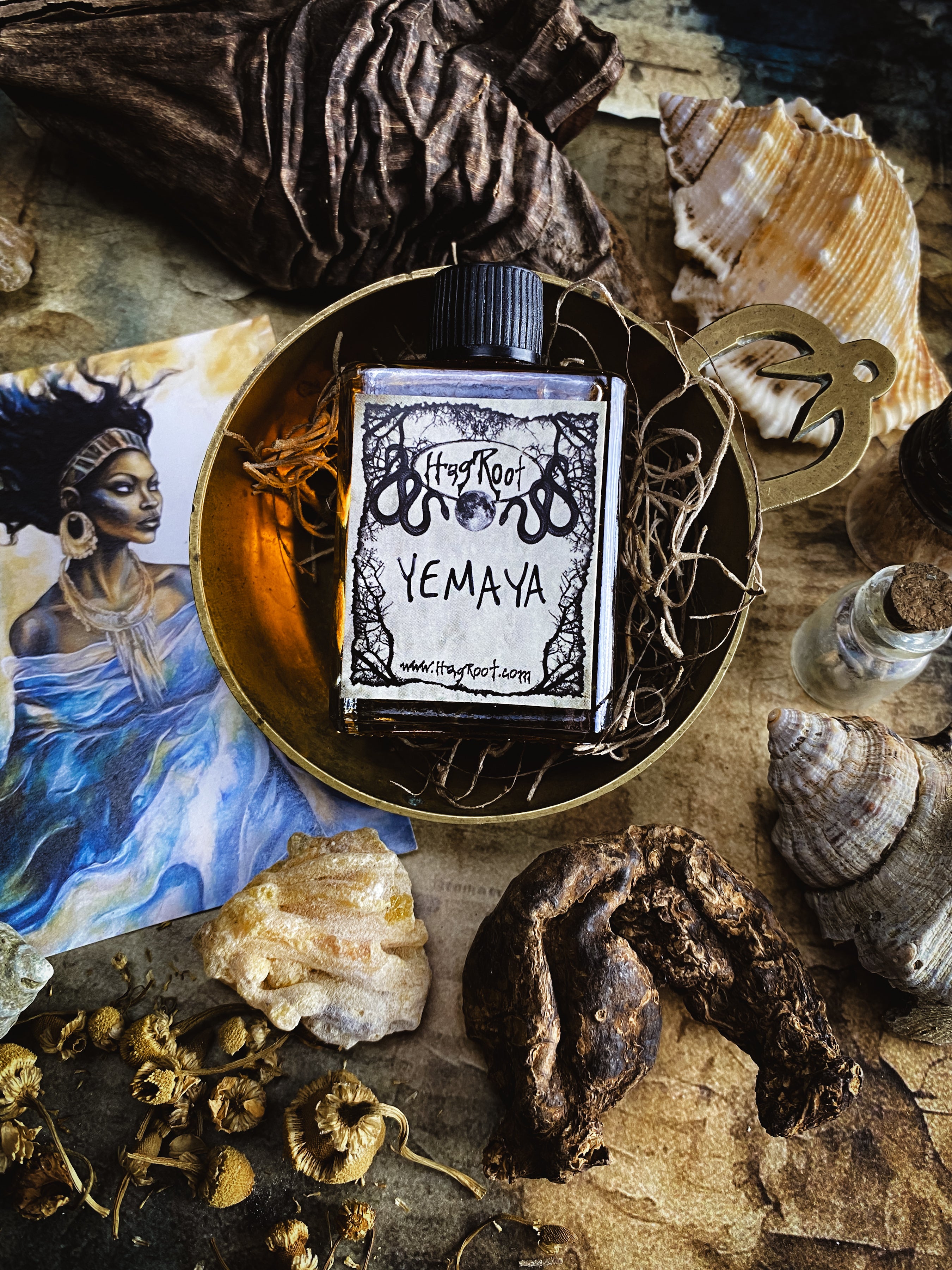 YEMAYA- (Salty Sea Air, Driftwood, Sacred Floral Offerings)-Perfume, Cologne, Anointing, Ritual Oil