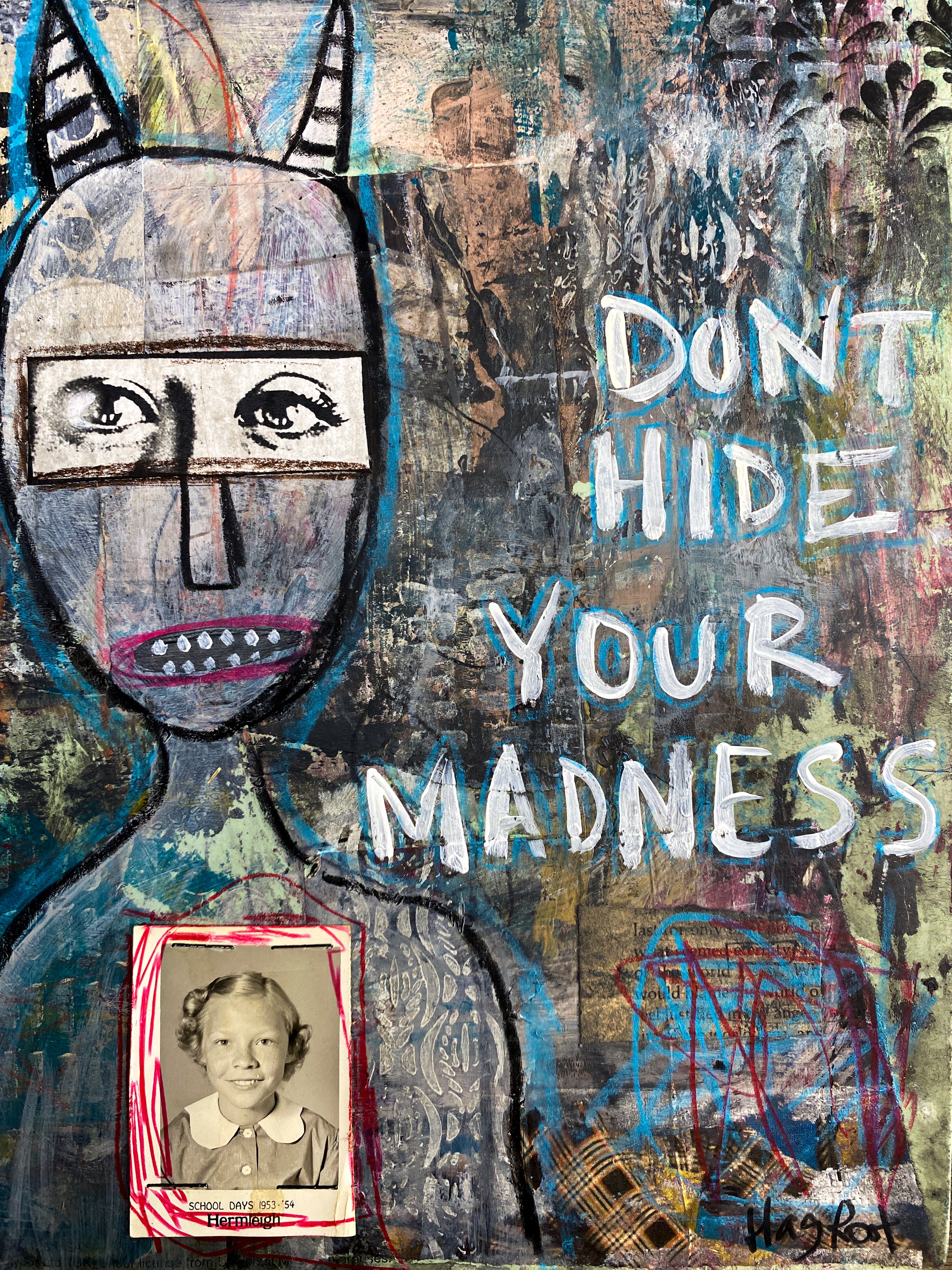Madness - Original Mixed Media Collage