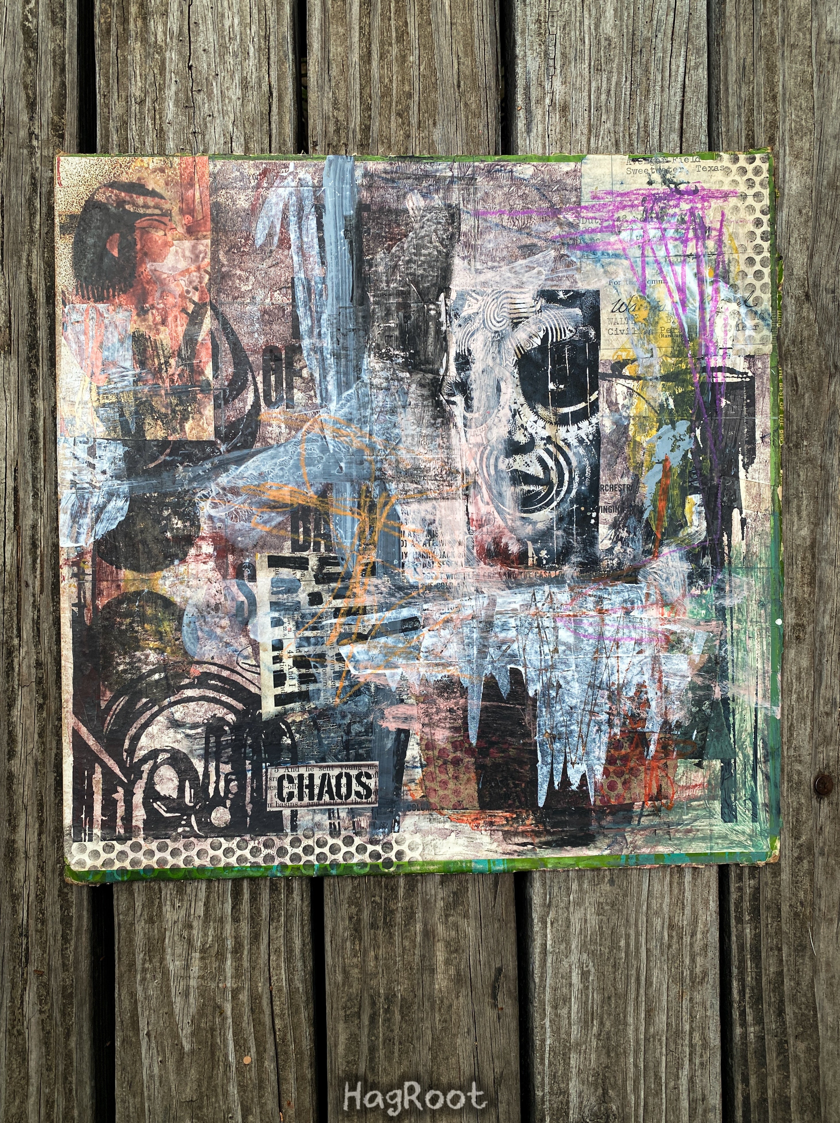 Chaos - Original Mixed Media Collage