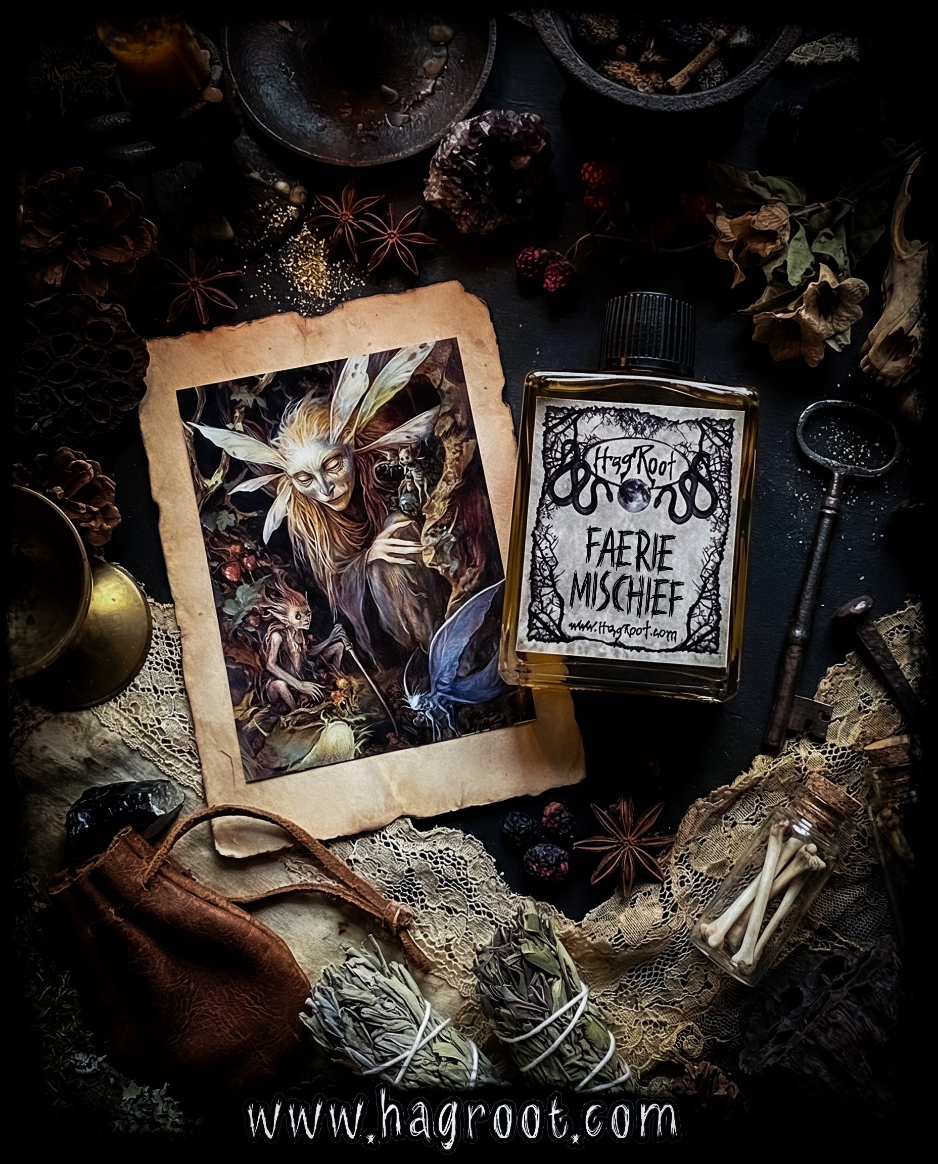 FAERIE MISCHIEF-(Blood Orange, Frankincense, Dark Cherries, Cinnamon, Pumpkin, Forest)-Perfume, Cologne, Anointing, Ritual Oil