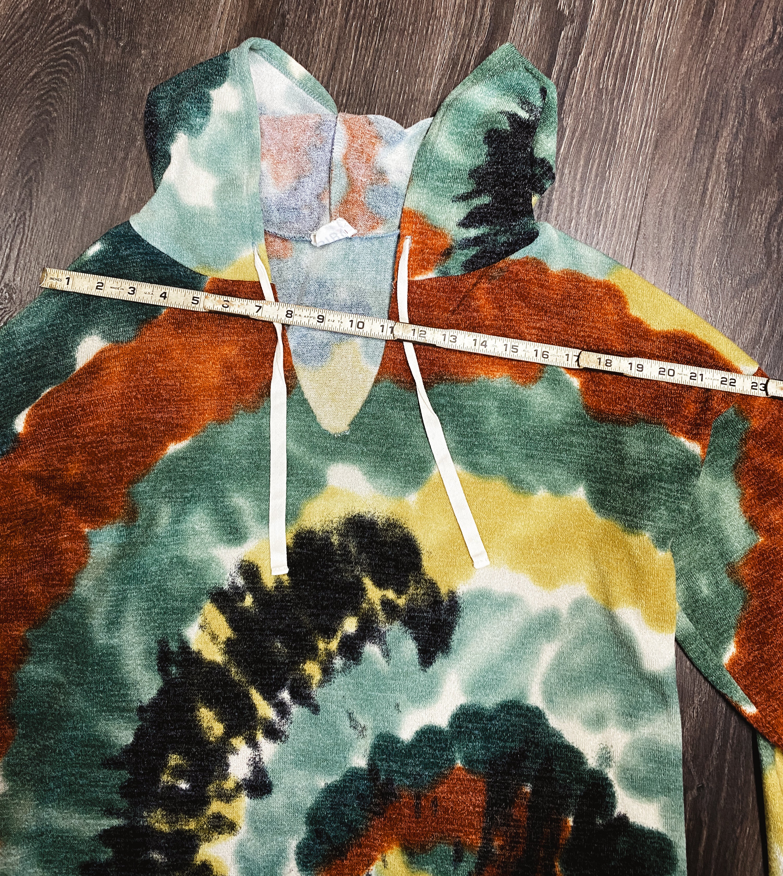 Tie Dye Style Beach Hoodie - Size Large