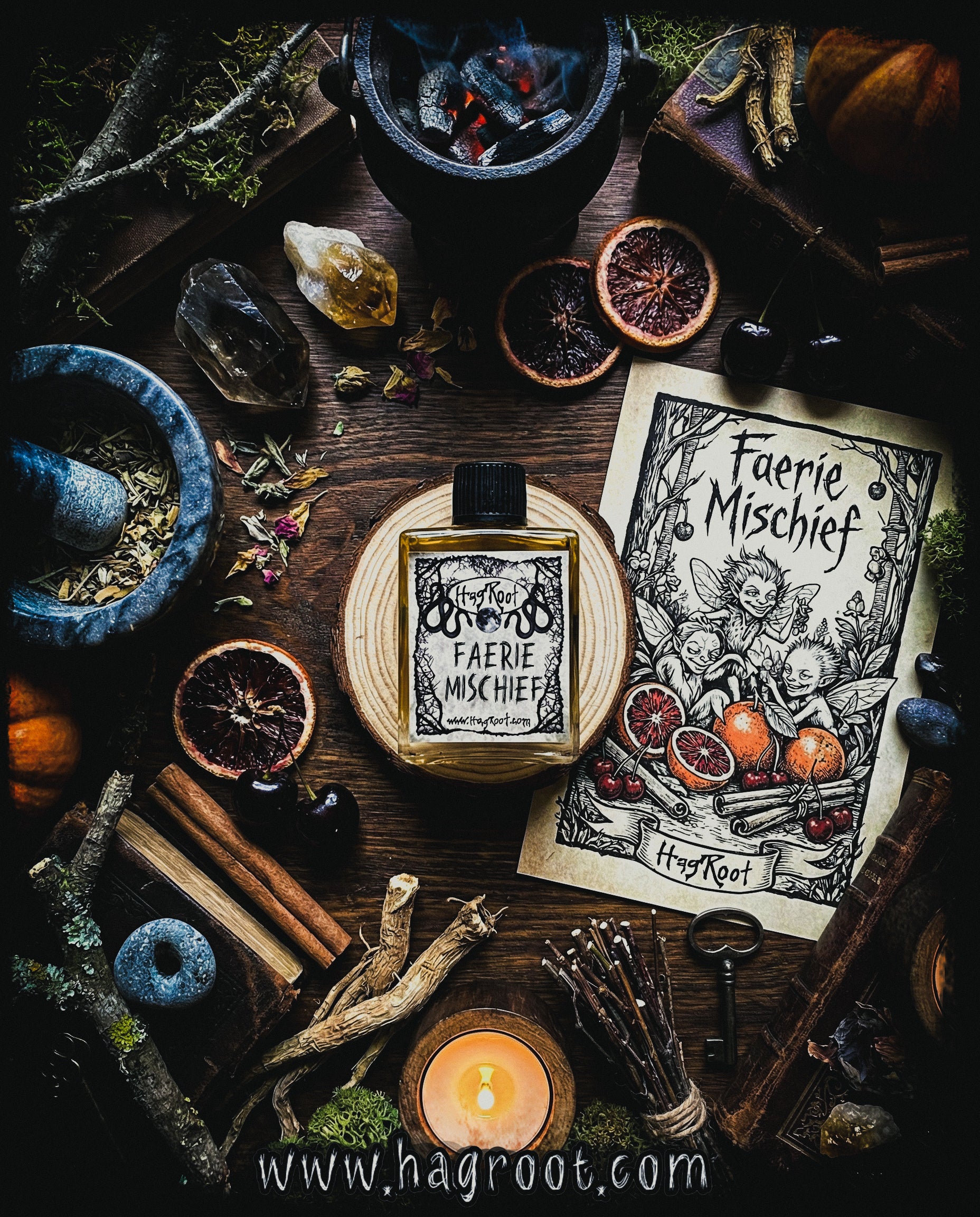 FAERIE MISCHIEF-(Blood Orange, Frankincense, Dark Cherries, Cinnamon,